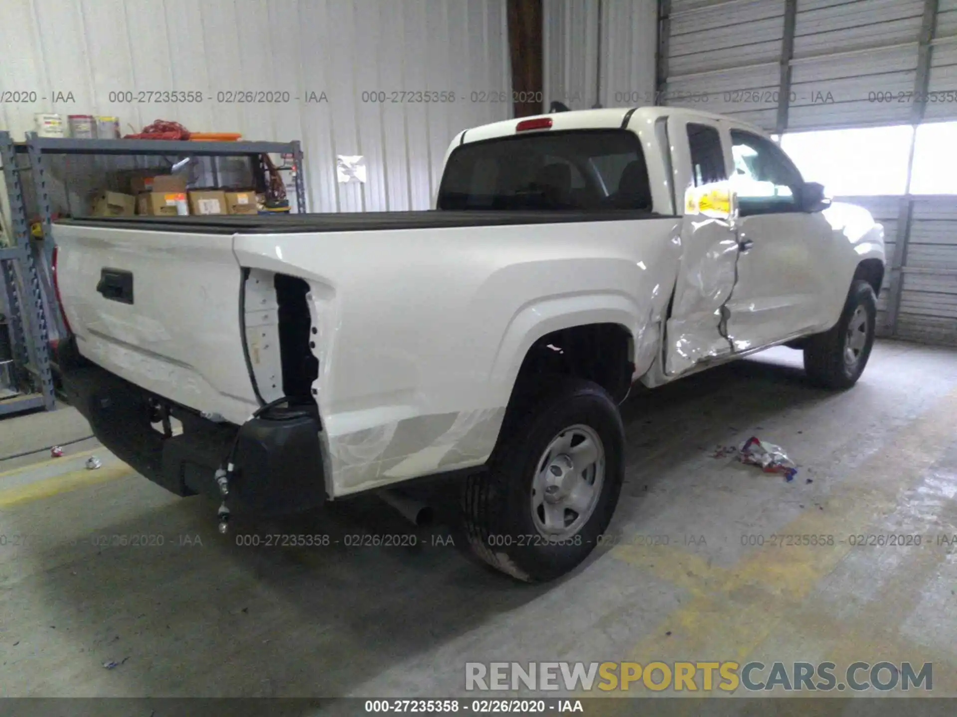 4 Фотография поврежденного автомобиля 5TFRX5GN5LX165359 TOYOTA TACOMA 2WD 2020