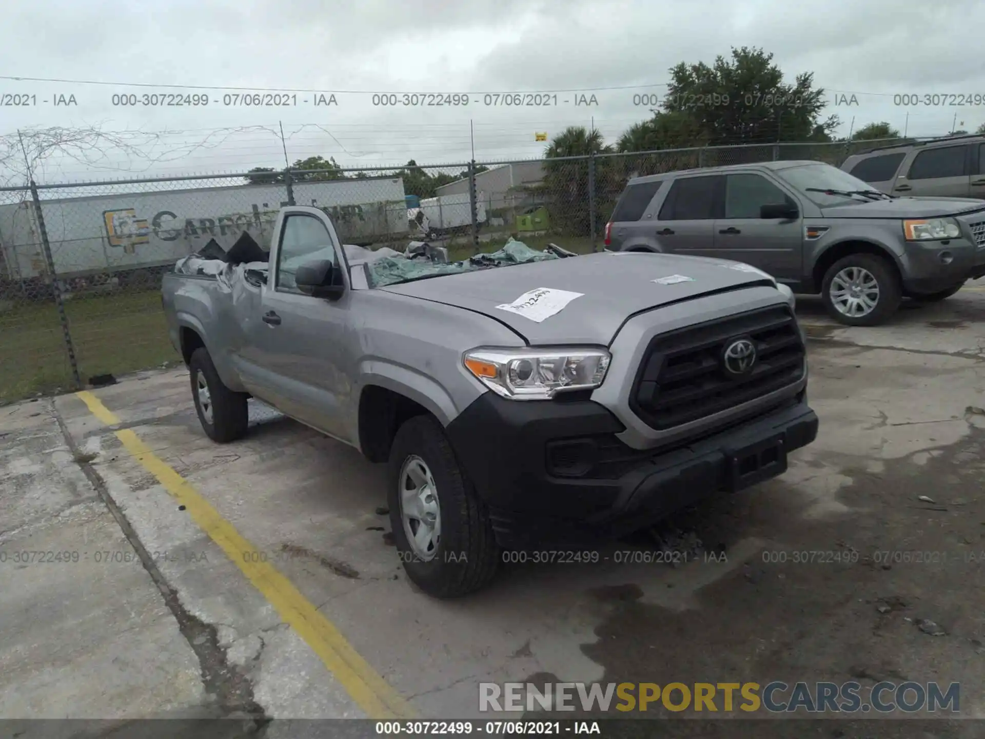 1 Photograph of a damaged car 5TFRX5GN5LX166592 TOYOTA TACOMA 2WD 2020