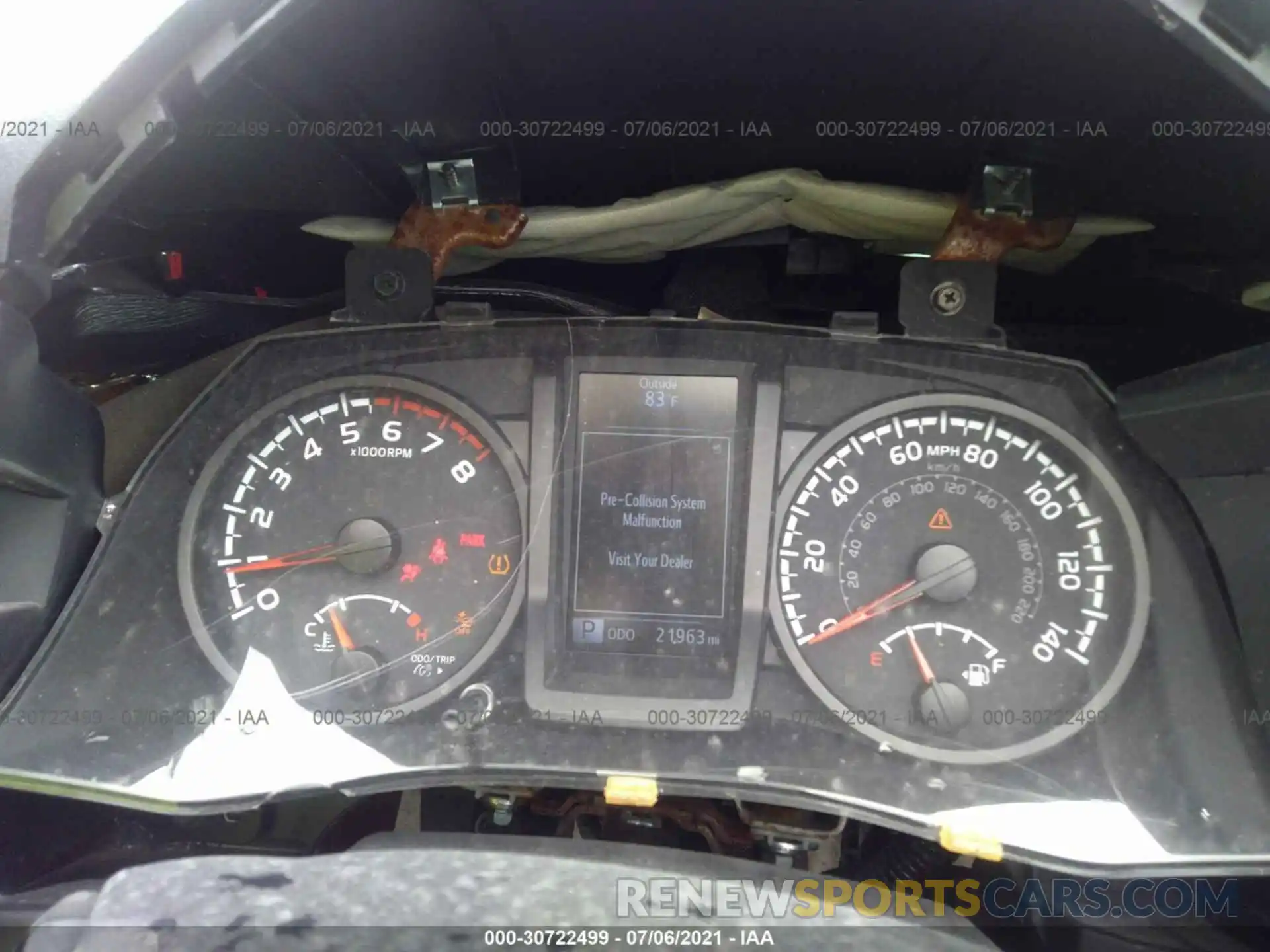 7 Фотография поврежденного автомобиля 5TFRX5GN5LX166592 TOYOTA TACOMA 2WD 2020