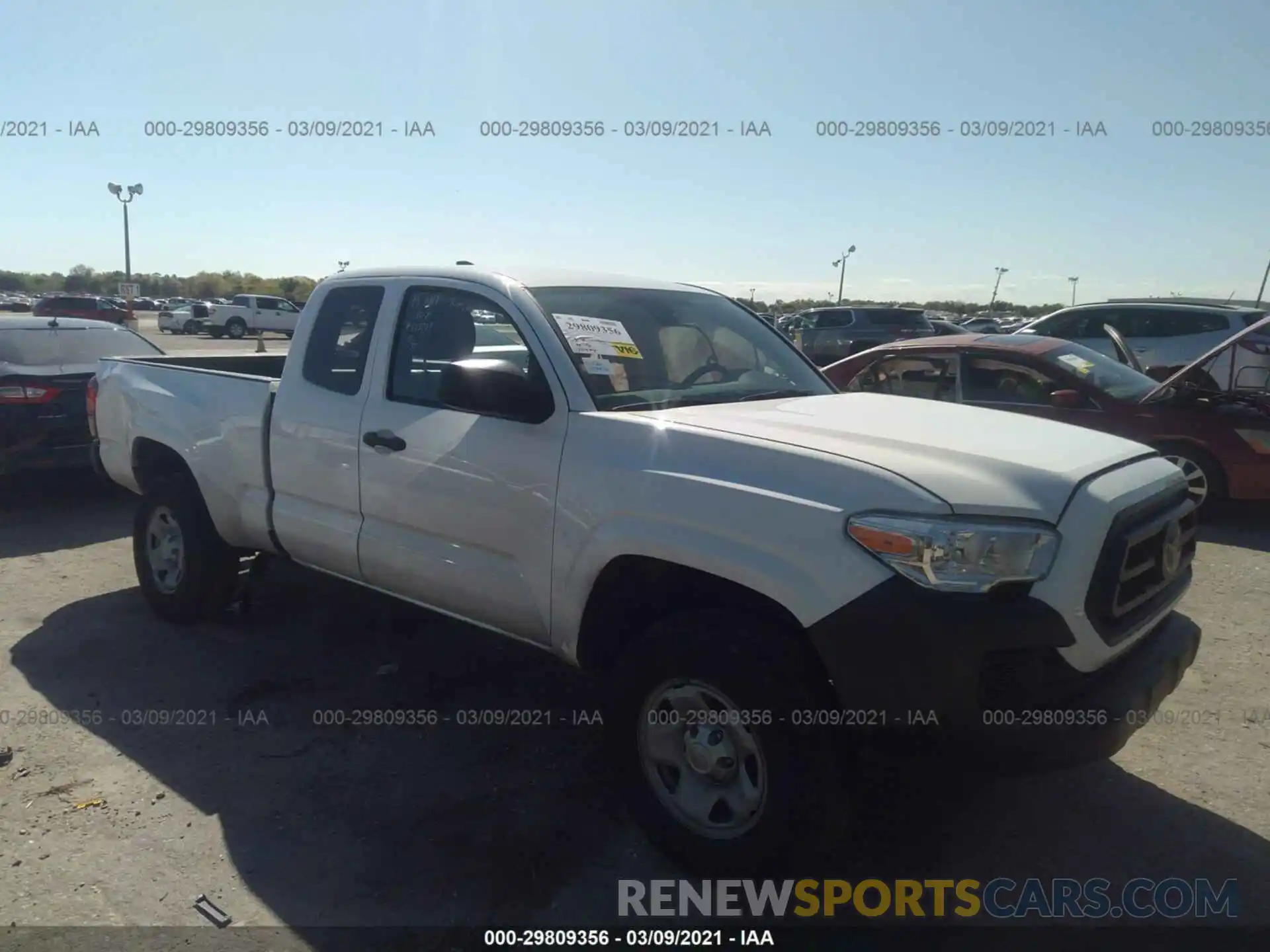 1 Photograph of a damaged car 5TFRX5GN5LX169704 TOYOTA TACOMA 2WD 2020