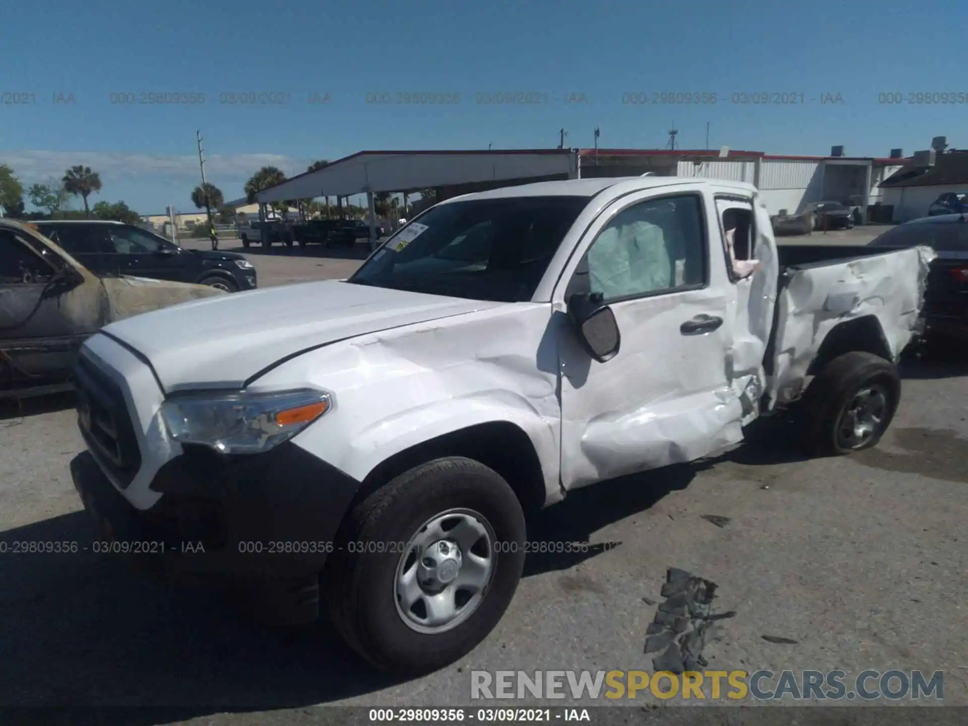 2 Photograph of a damaged car 5TFRX5GN5LX169704 TOYOTA TACOMA 2WD 2020