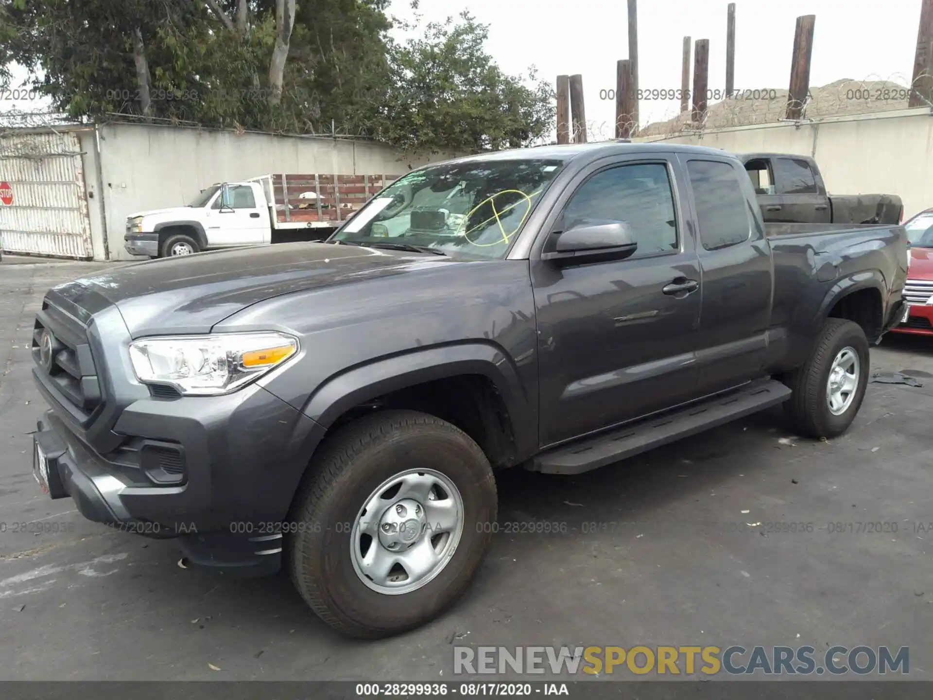 2 Photograph of a damaged car 5TFRX5GN5LX170738 TOYOTA TACOMA 2WD 2020