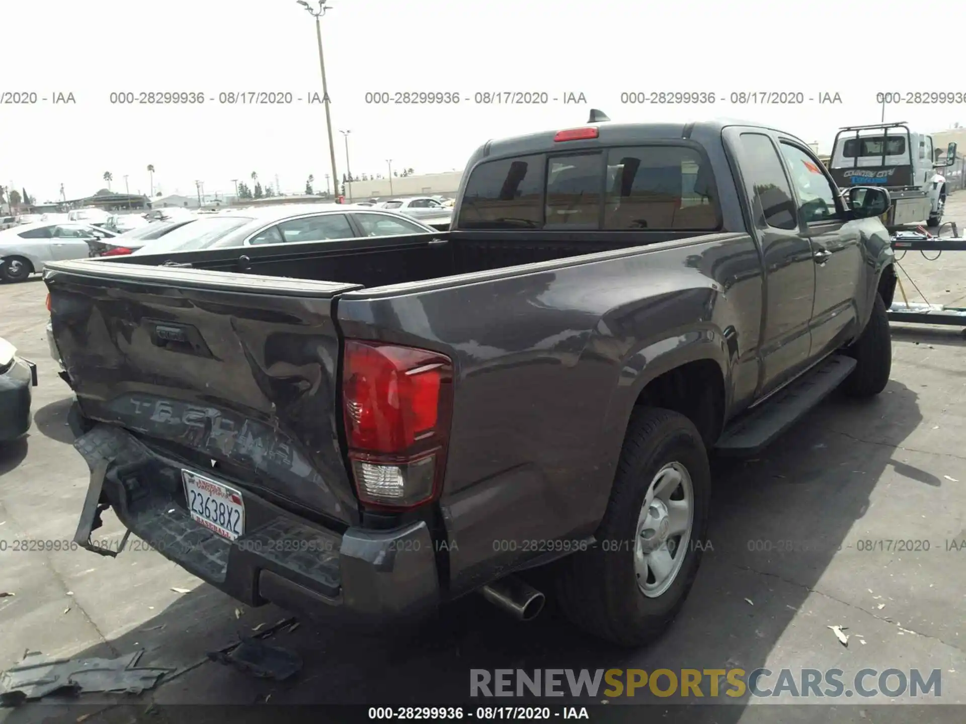 4 Фотография поврежденного автомобиля 5TFRX5GN5LX170738 TOYOTA TACOMA 2WD 2020