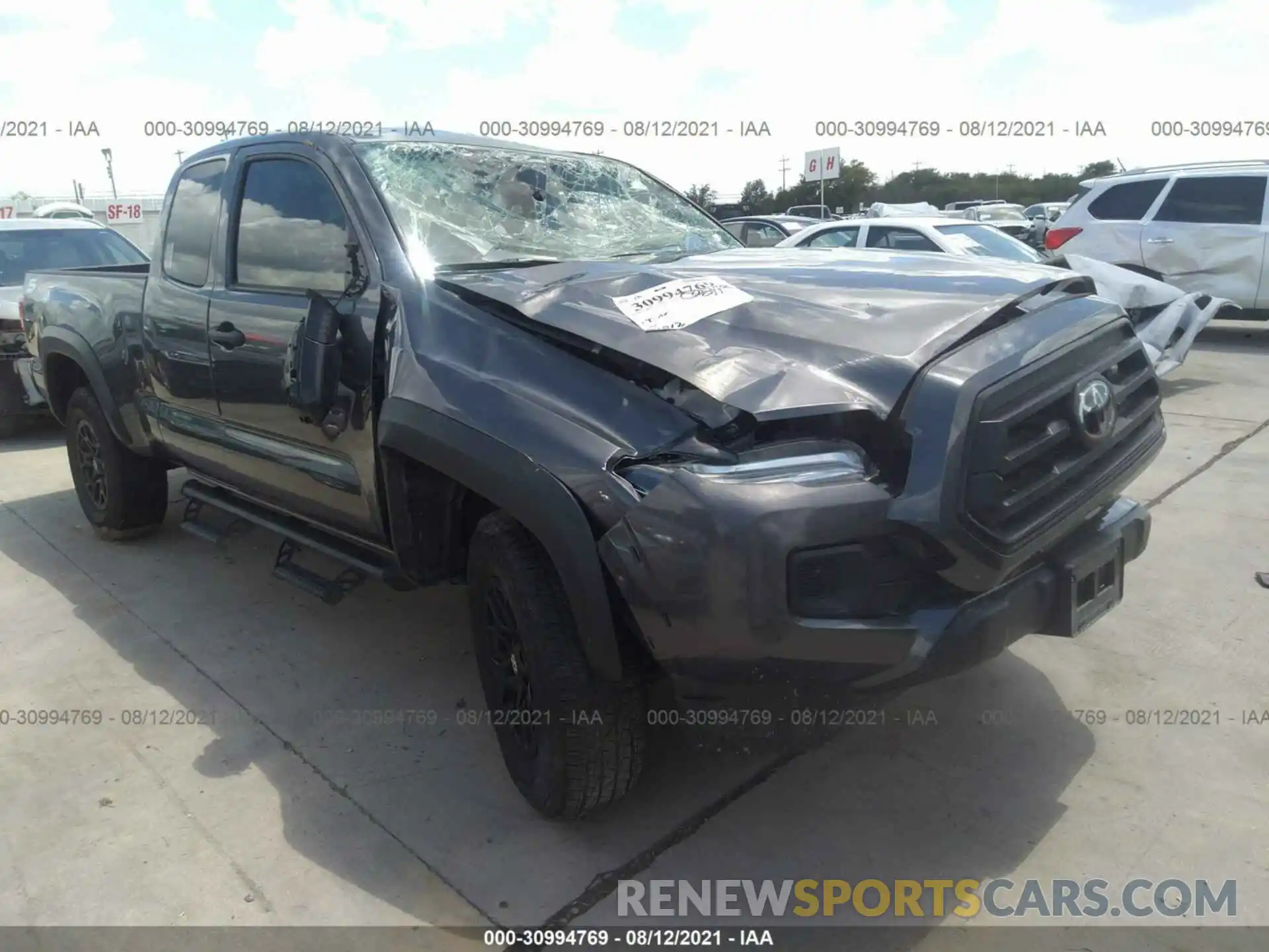 1 Photograph of a damaged car 5TFRX5GN5LX177320 TOYOTA TACOMA 2WD 2020