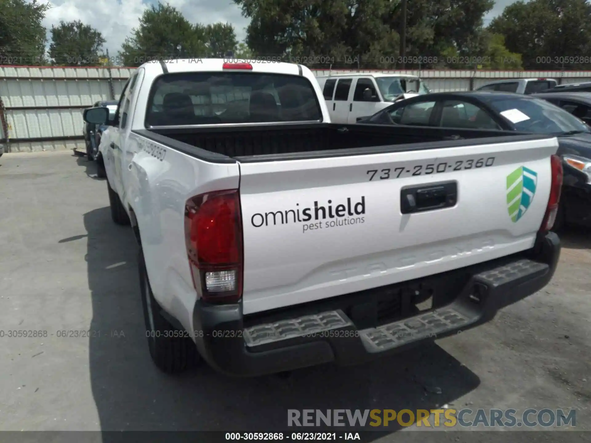 3 Photograph of a damaged car 5TFRX5GN5LX181657 TOYOTA TACOMA 2WD 2020