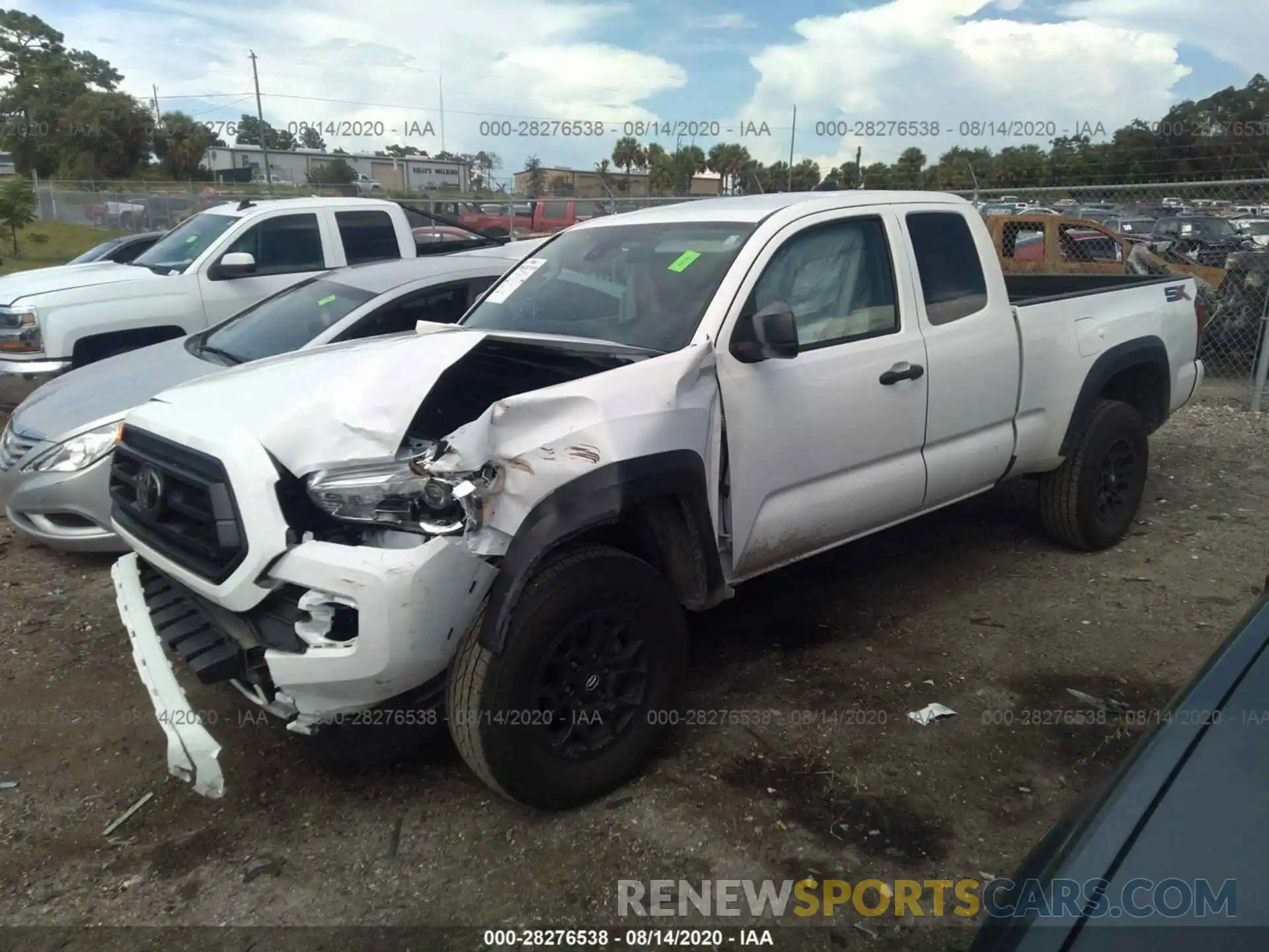 2 Photograph of a damaged car 5TFRX5GN6LX166519 TOYOTA TACOMA 2WD 2020