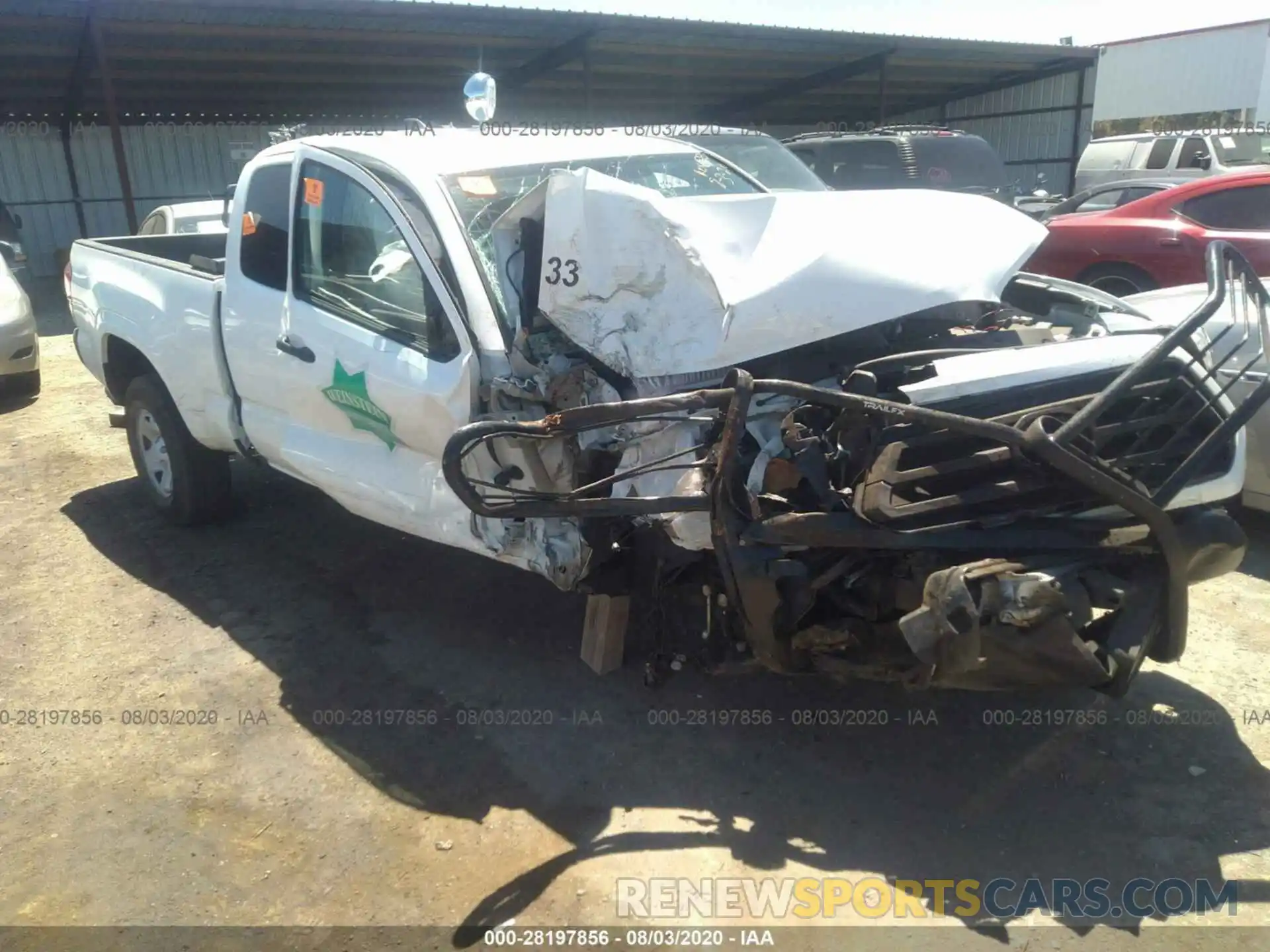 1 Photograph of a damaged car 5TFRX5GN6LX167959 TOYOTA TACOMA 2WD 2020