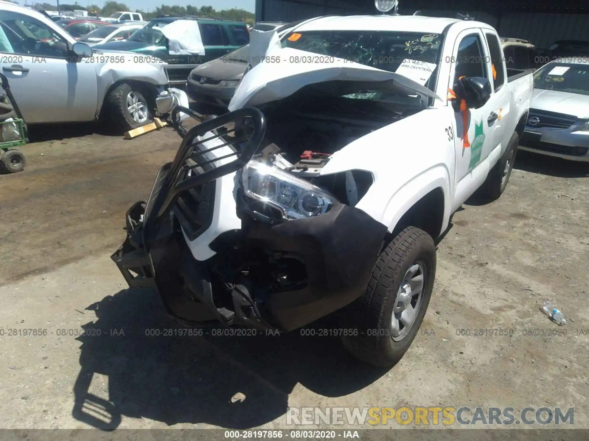 2 Photograph of a damaged car 5TFRX5GN6LX167959 TOYOTA TACOMA 2WD 2020