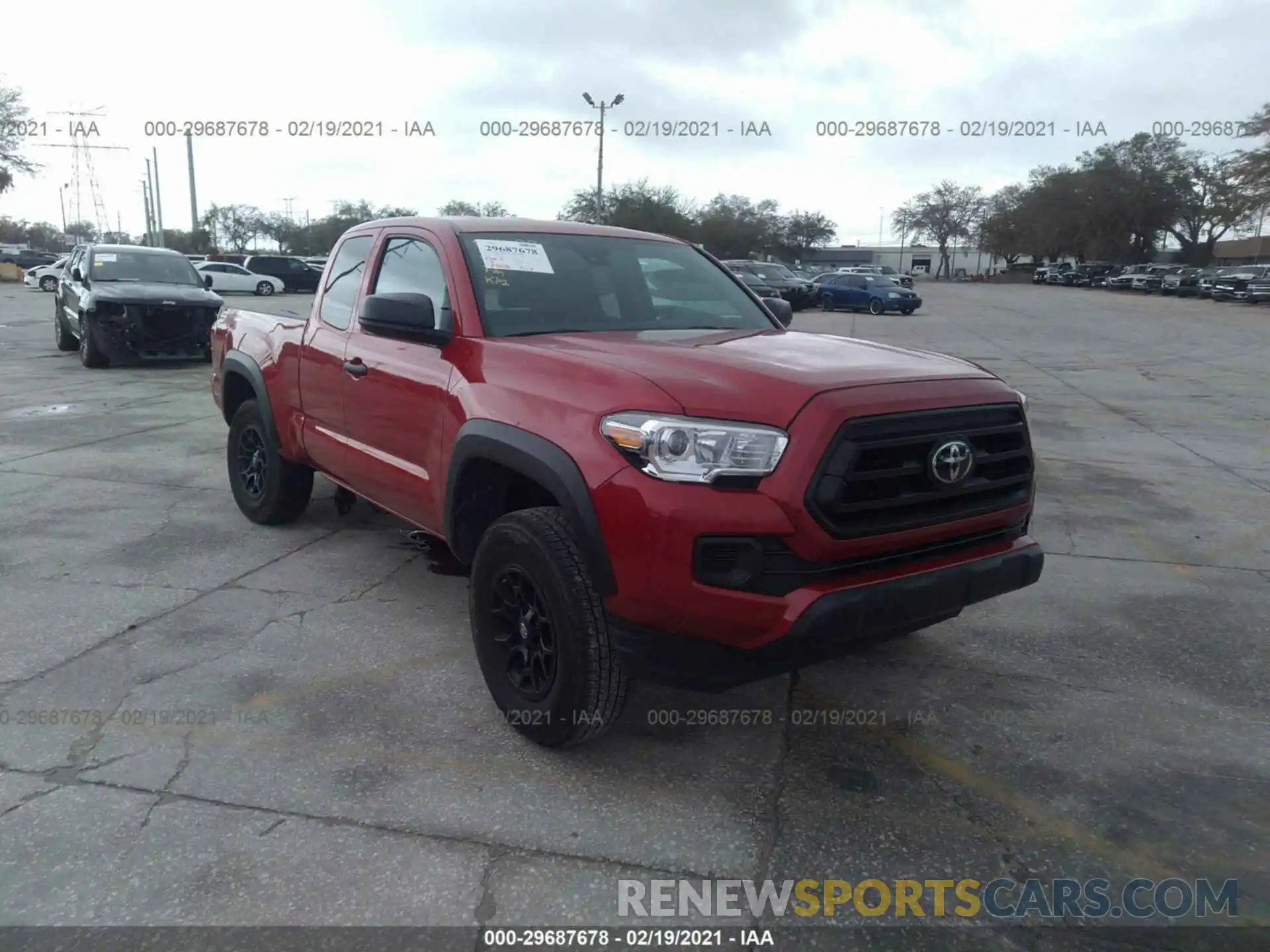 1 Photograph of a damaged car 5TFRX5GN6LX177004 TOYOTA TACOMA 2WD 2020