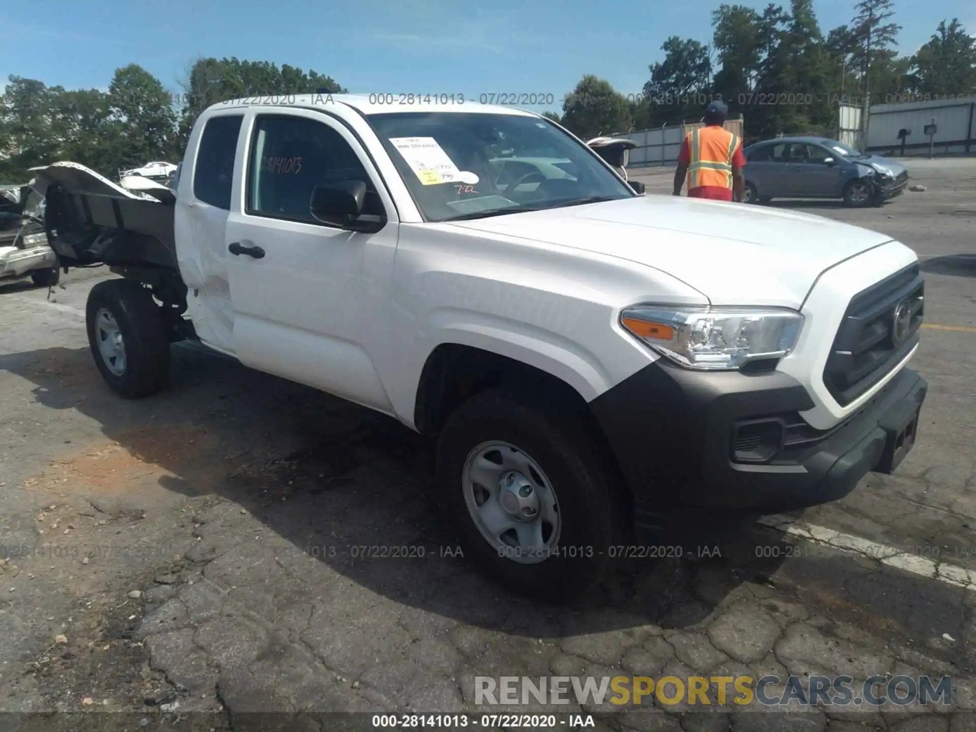 1 Photograph of a damaged car 5TFRX5GN7LX165590 TOYOTA TACOMA 2WD 2020