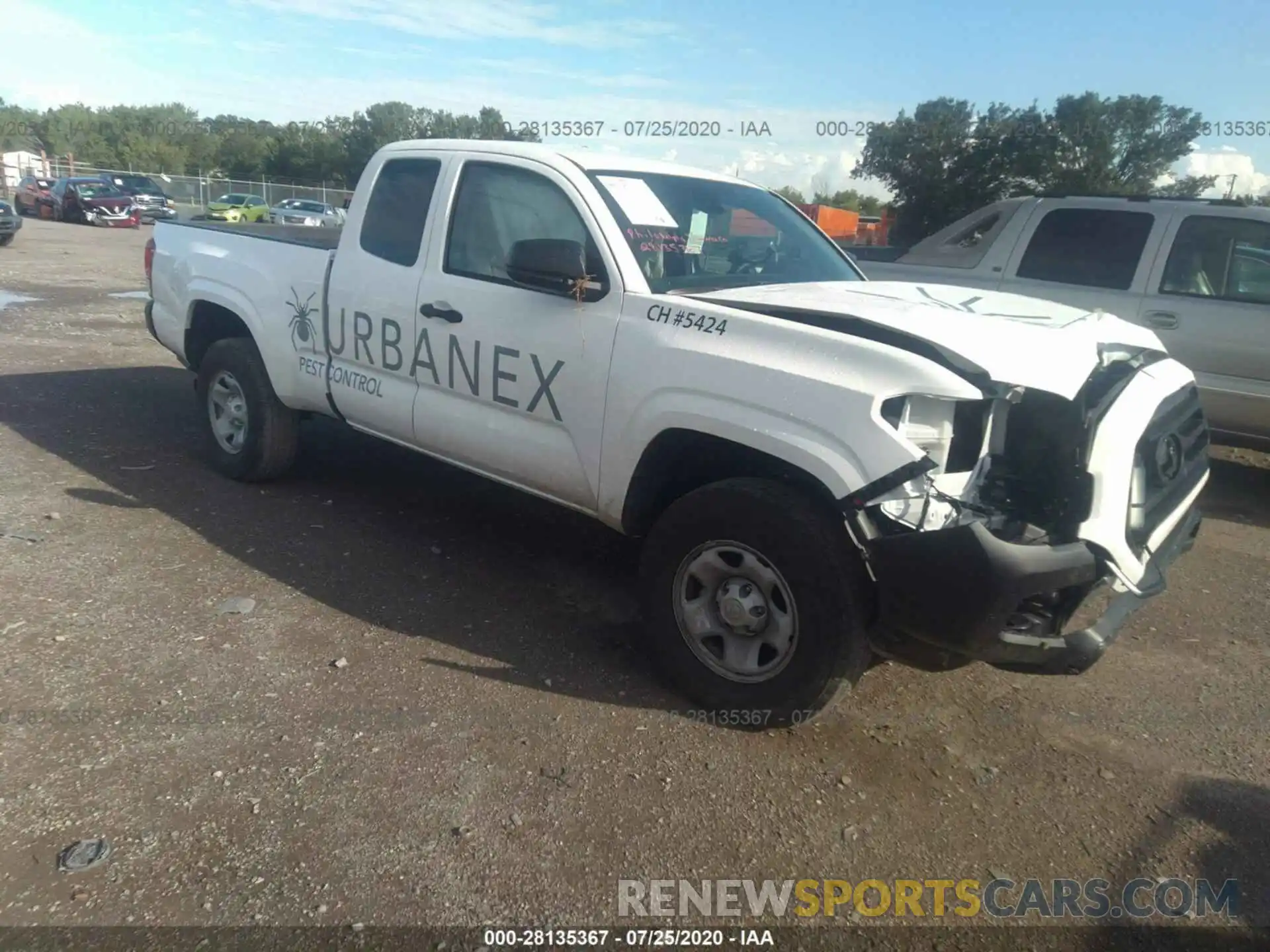 1 Photograph of a damaged car 5TFRX5GN7LX172748 TOYOTA TACOMA 2WD 2020