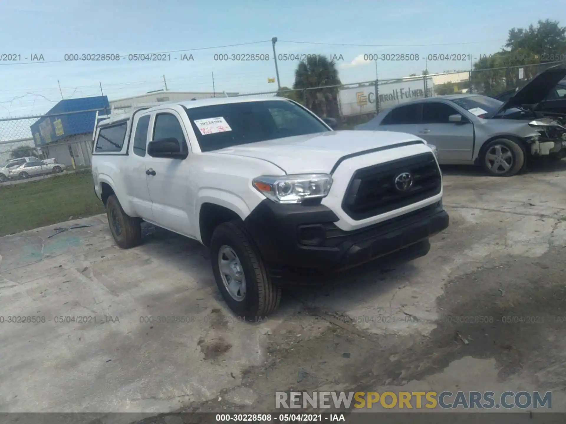 1 Photograph of a damaged car 5TFRX5GN7LX180266 TOYOTA TACOMA 2WD 2020