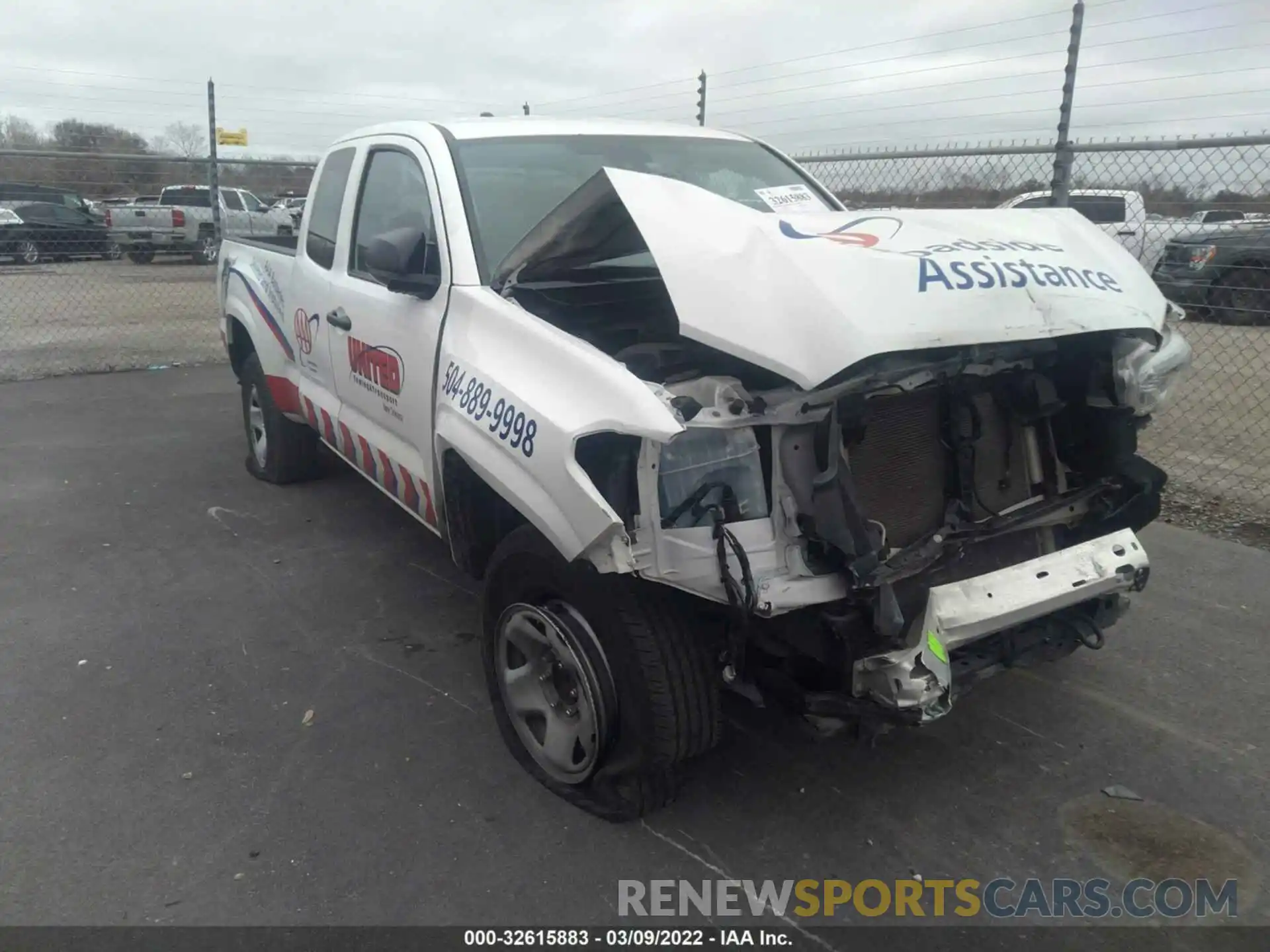 1 Photograph of a damaged car 5TFRX5GN8LX166280 TOYOTA TACOMA 2WD 2020