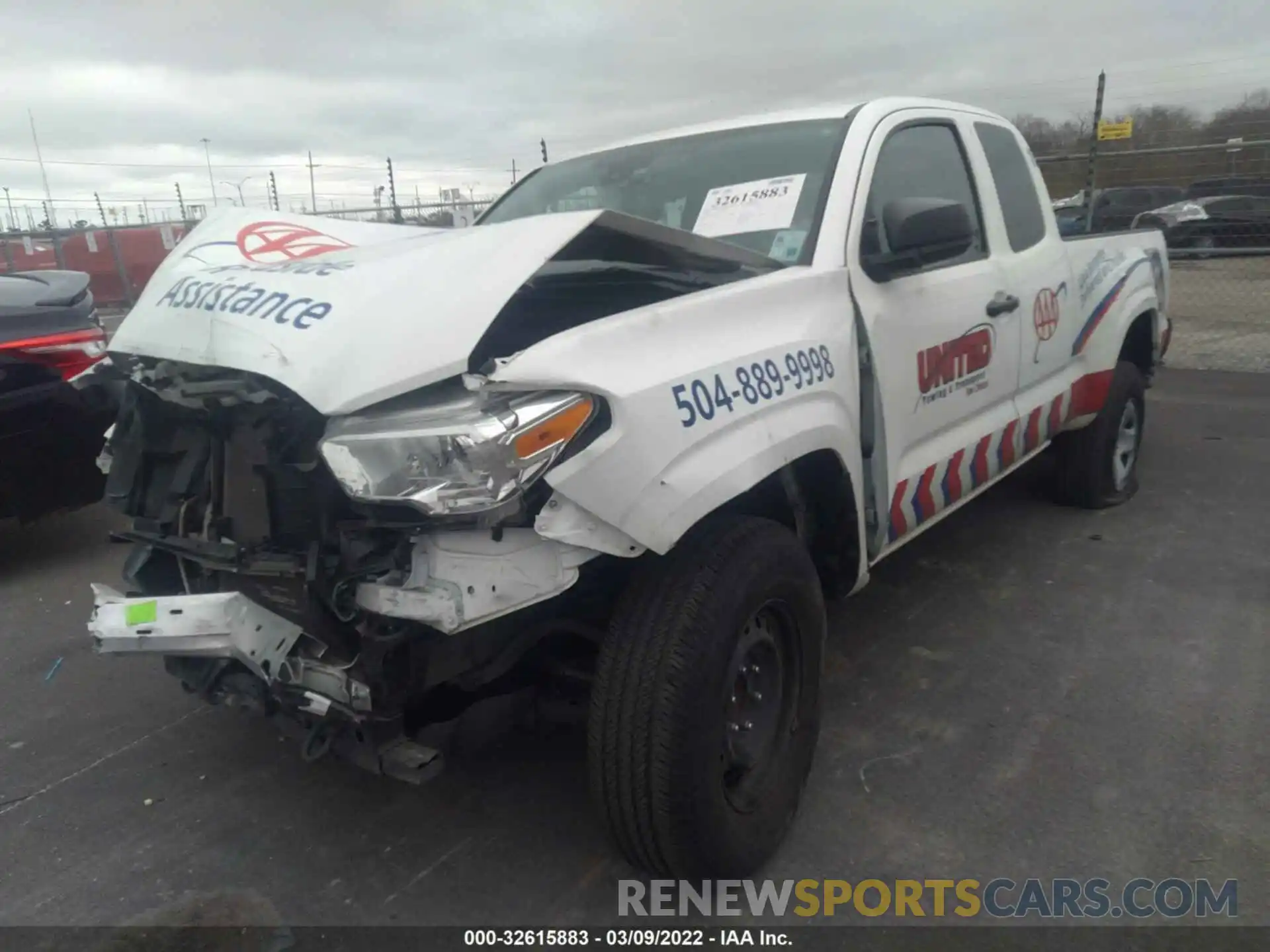 2 Photograph of a damaged car 5TFRX5GN8LX166280 TOYOTA TACOMA 2WD 2020