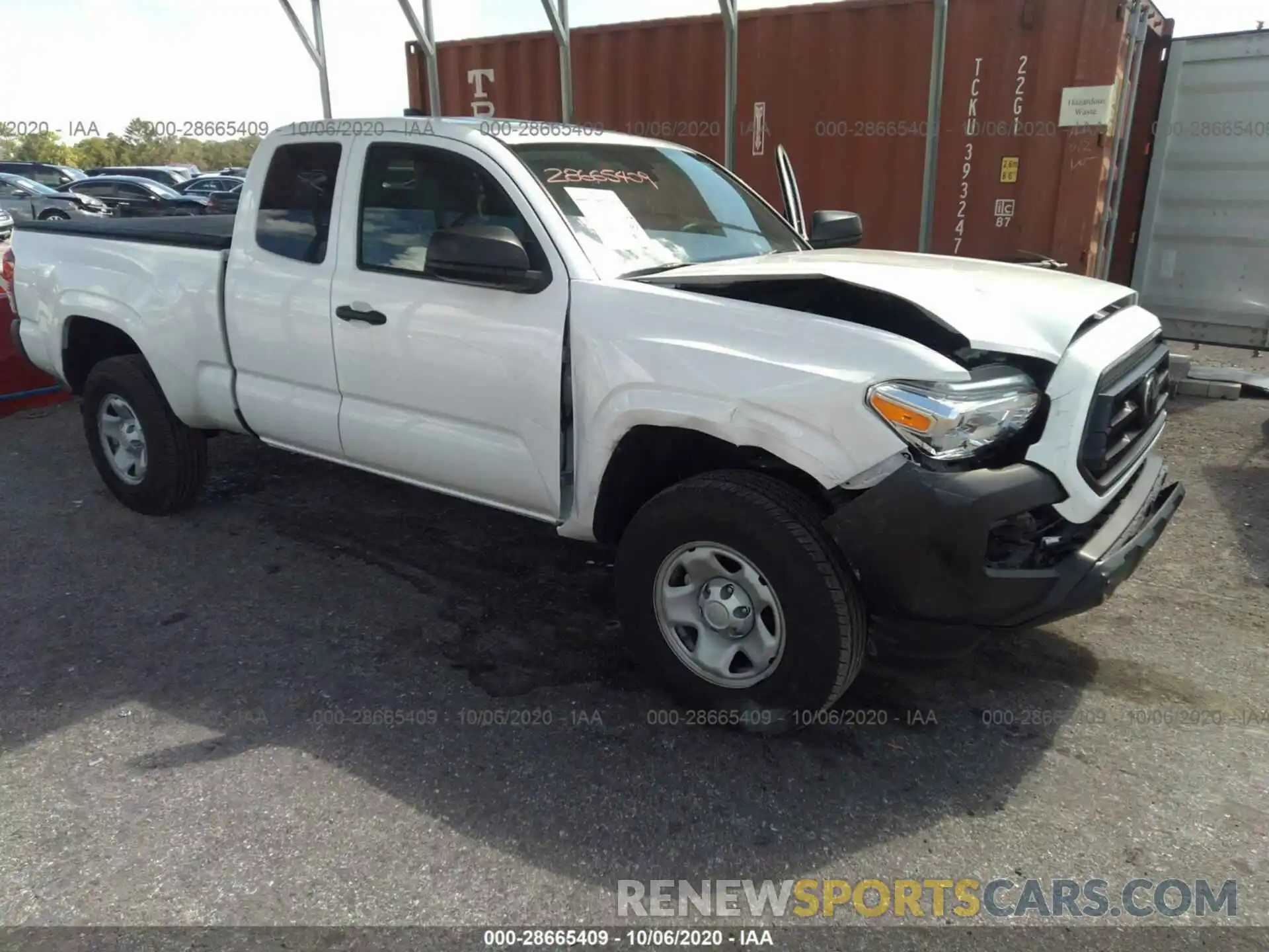 1 Photograph of a damaged car 5TFRX5GN9LX171570 TOYOTA TACOMA 2WD 2020