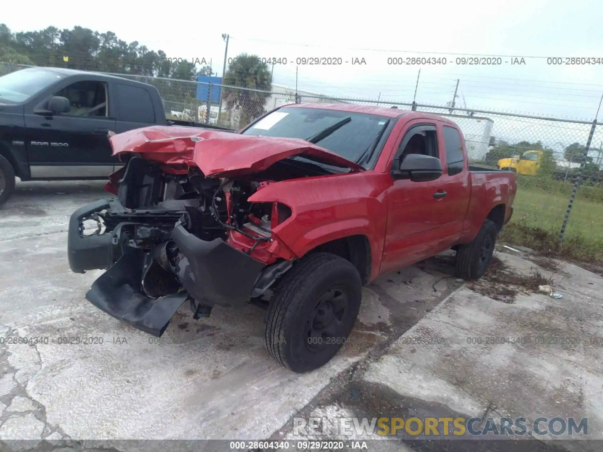 2 Photograph of a damaged car 5TFRX5GN9LX173142 TOYOTA TACOMA 2WD 2020