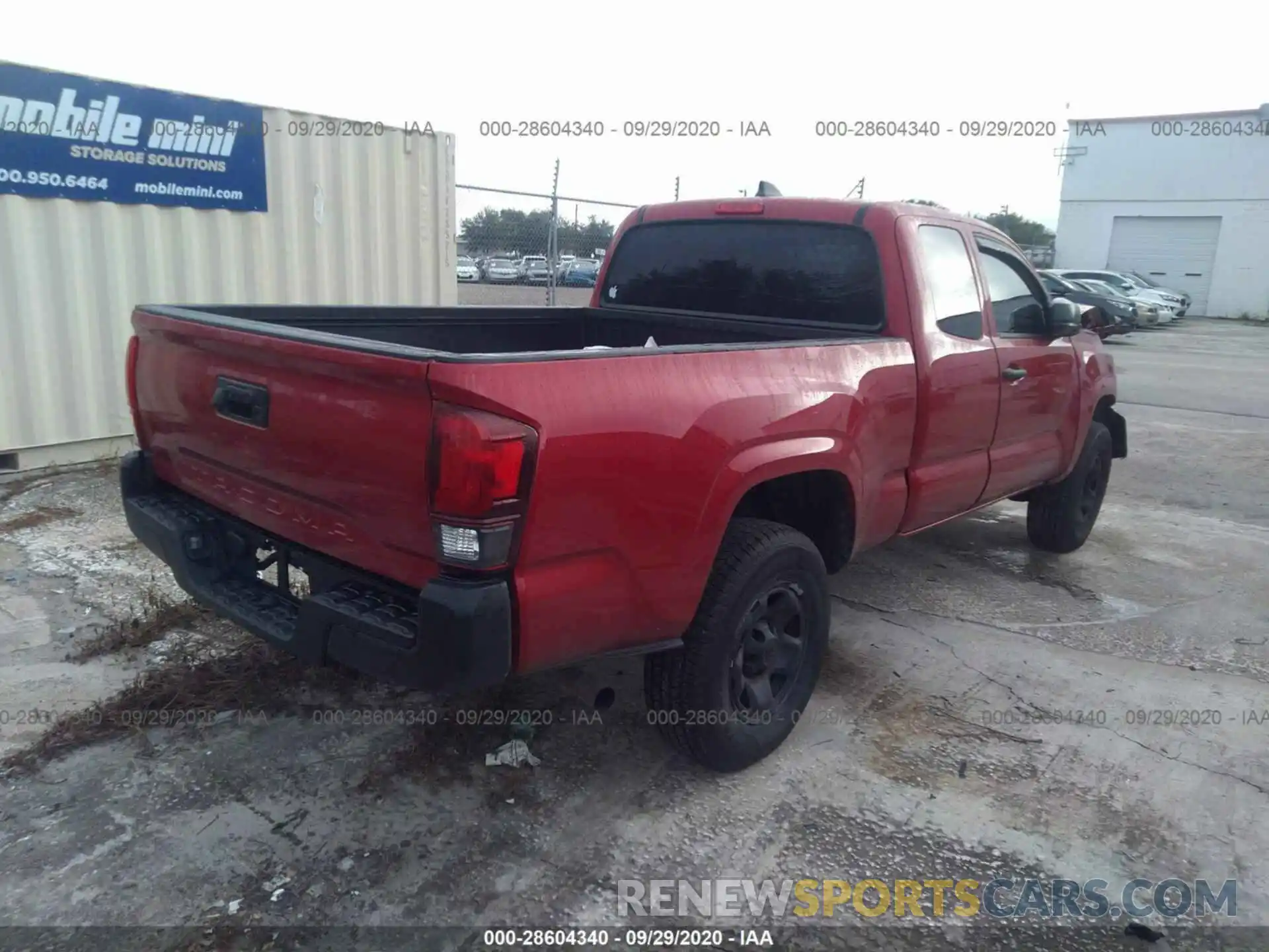 4 Фотография поврежденного автомобиля 5TFRX5GN9LX173142 TOYOTA TACOMA 2WD 2020