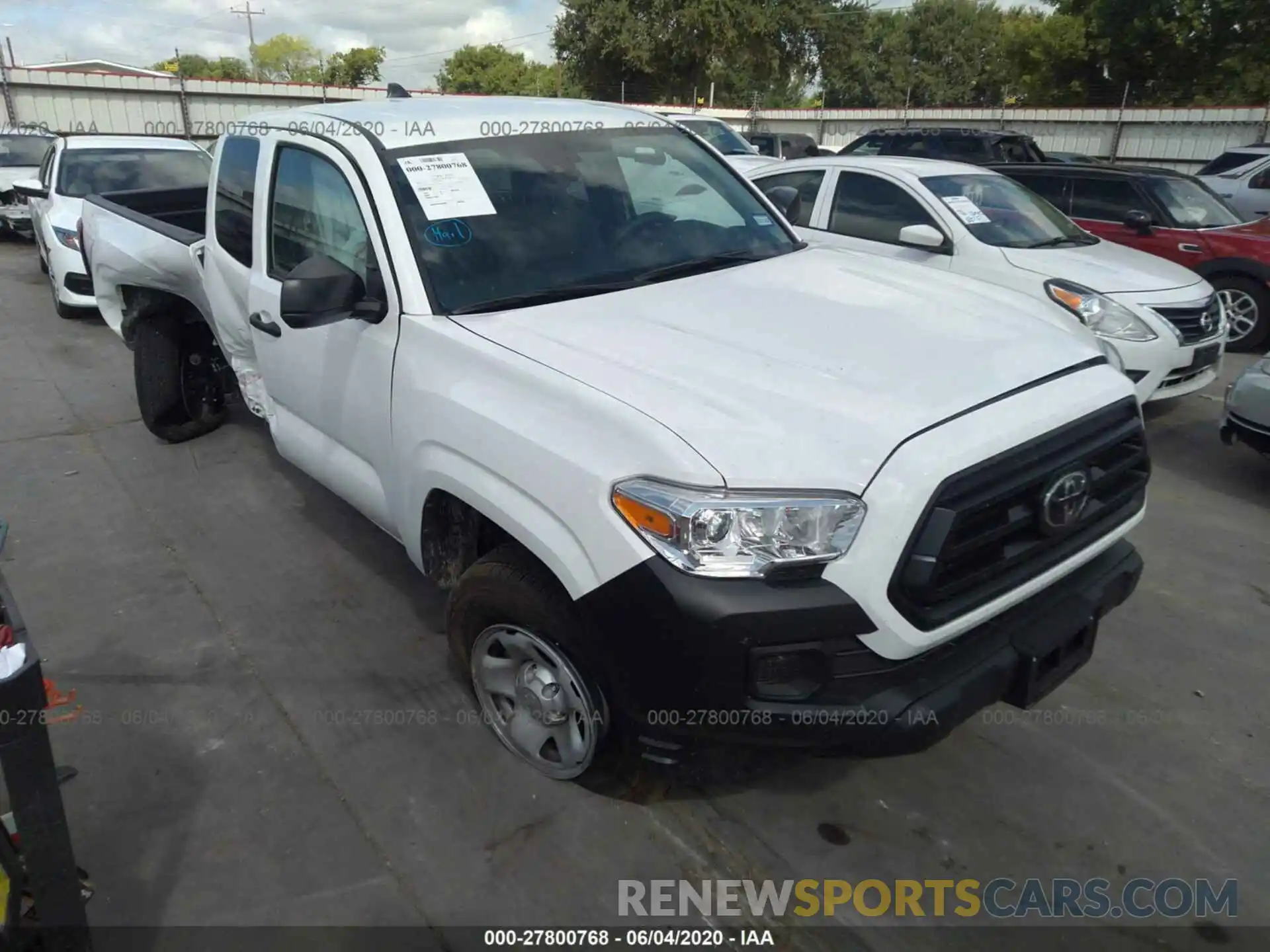 1 Photograph of a damaged car 5TFRX5GN9LX178146 TOYOTA TACOMA 2WD 2020