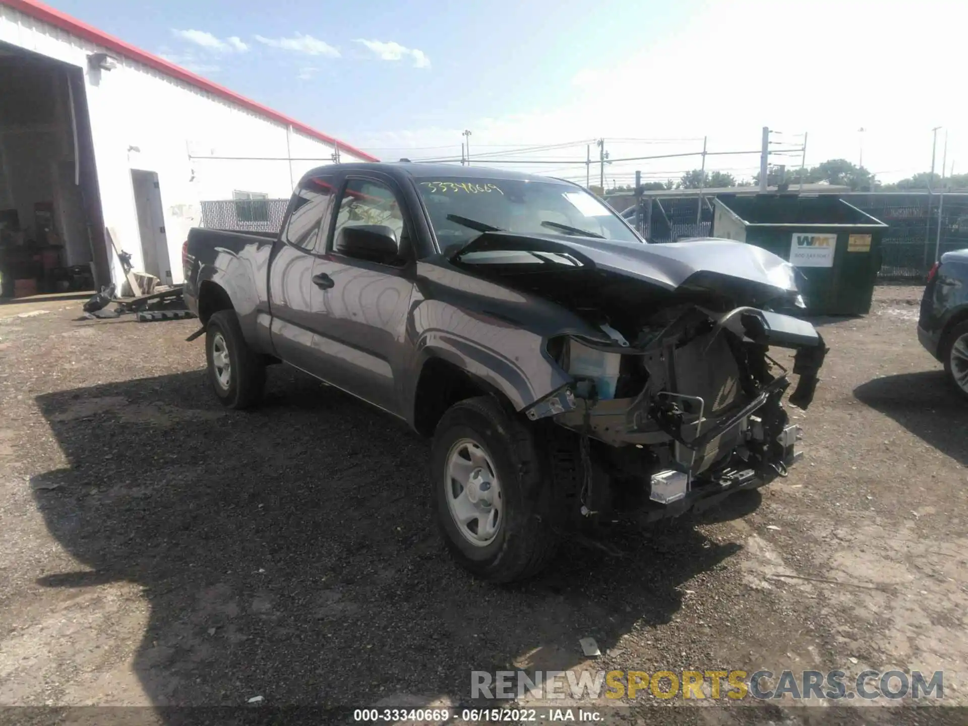 1 Photograph of a damaged car 5TFRX5GNXLX171643 TOYOTA TACOMA 2WD 2020