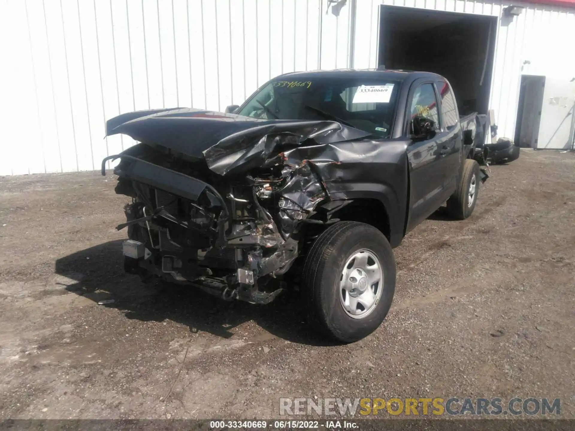 2 Photograph of a damaged car 5TFRX5GNXLX171643 TOYOTA TACOMA 2WD 2020