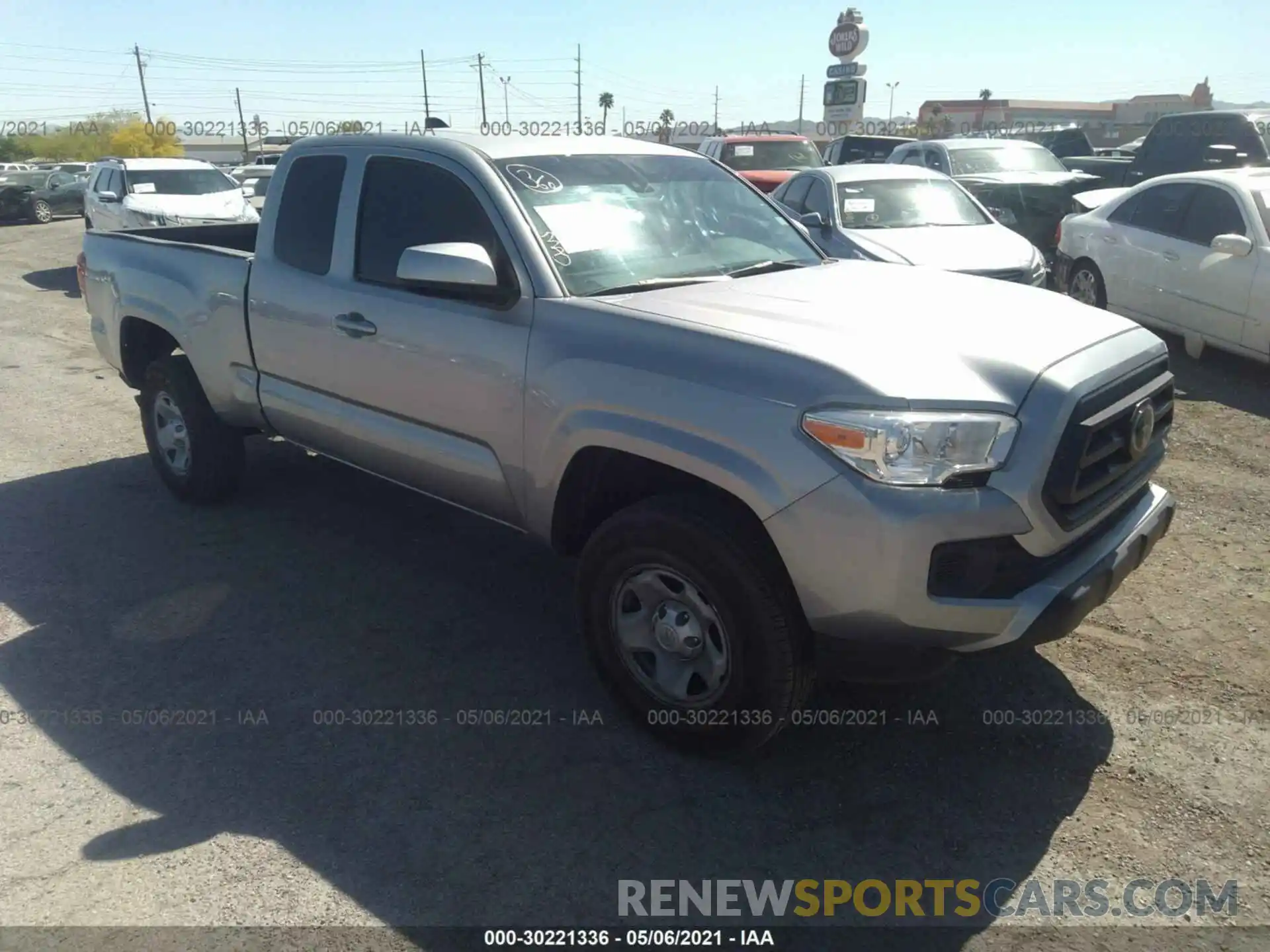 1 Photograph of a damaged car 5TFRX5GNXLX173649 TOYOTA TACOMA 2WD 2020