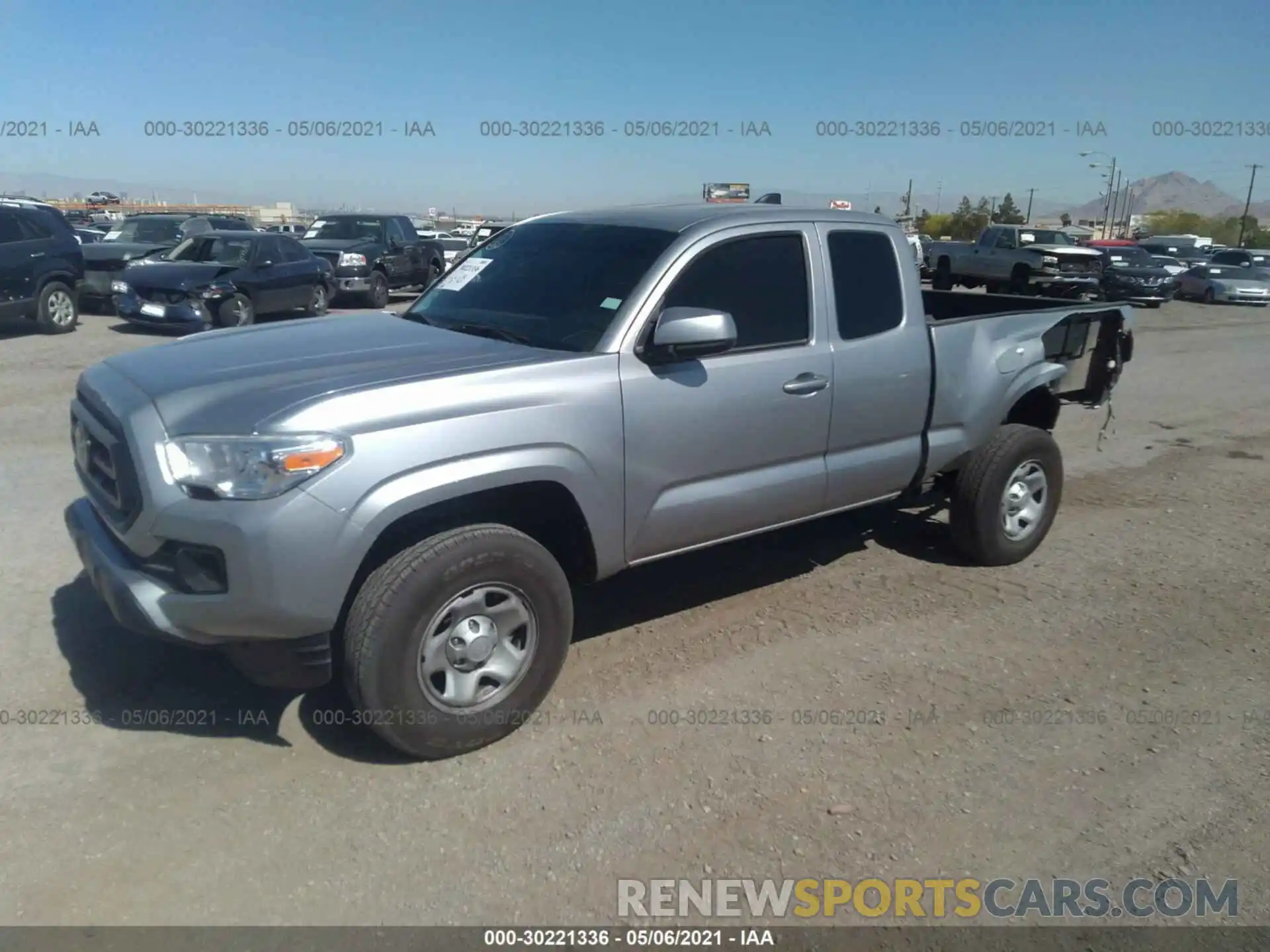 2 Photograph of a damaged car 5TFRX5GNXLX173649 TOYOTA TACOMA 2WD 2020