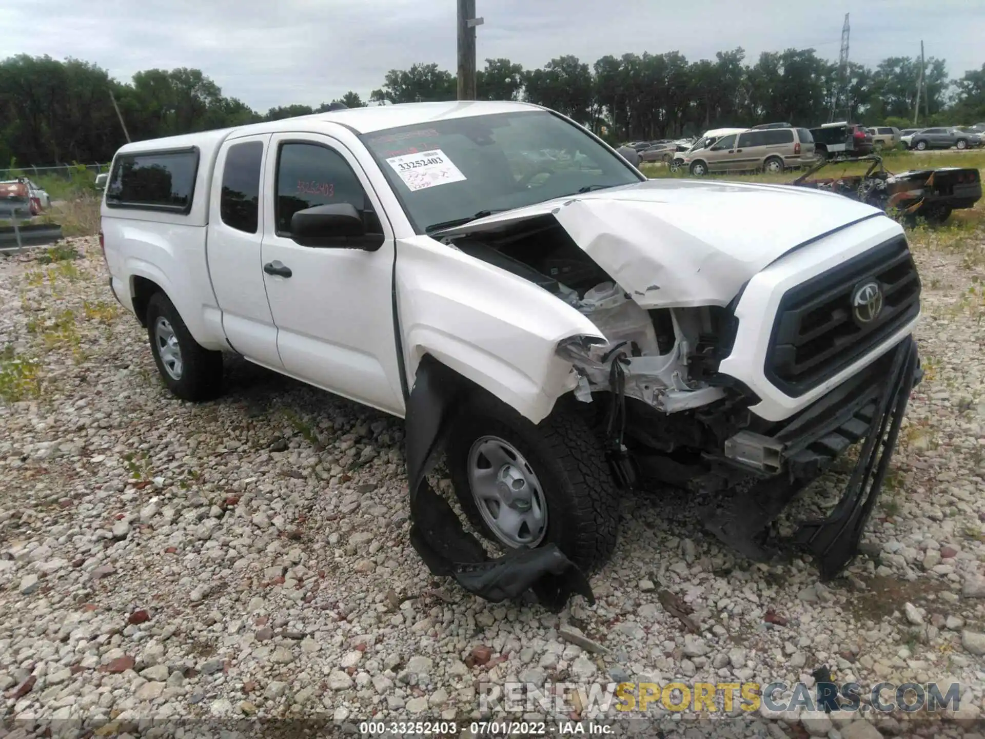 1 Photograph of a damaged car 5TFRX5GNXLX175644 TOYOTA TACOMA 2WD 2020