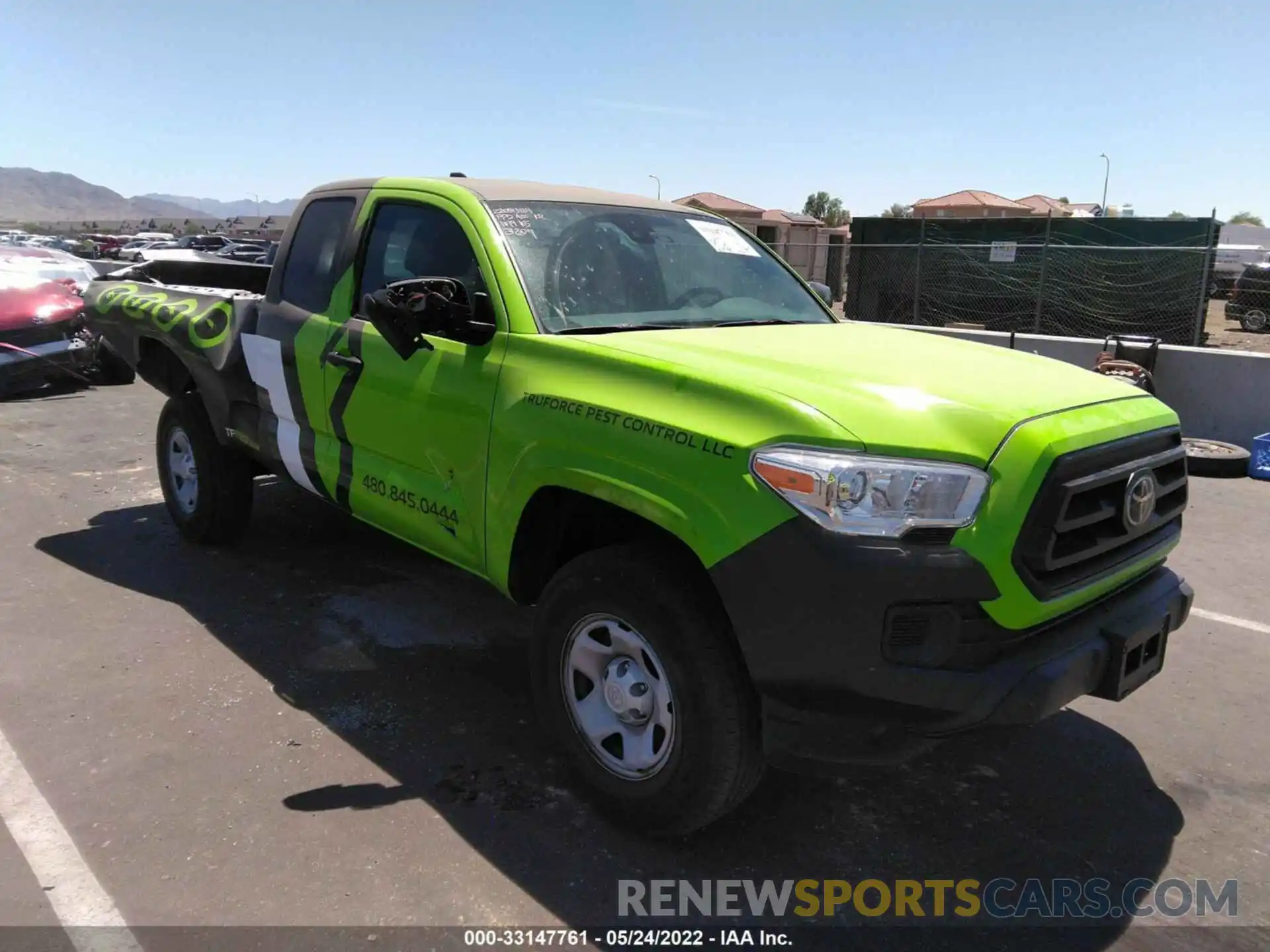 1 Photograph of a damaged car 5TFRX5GNXLX183209 TOYOTA TACOMA 2WD 2020