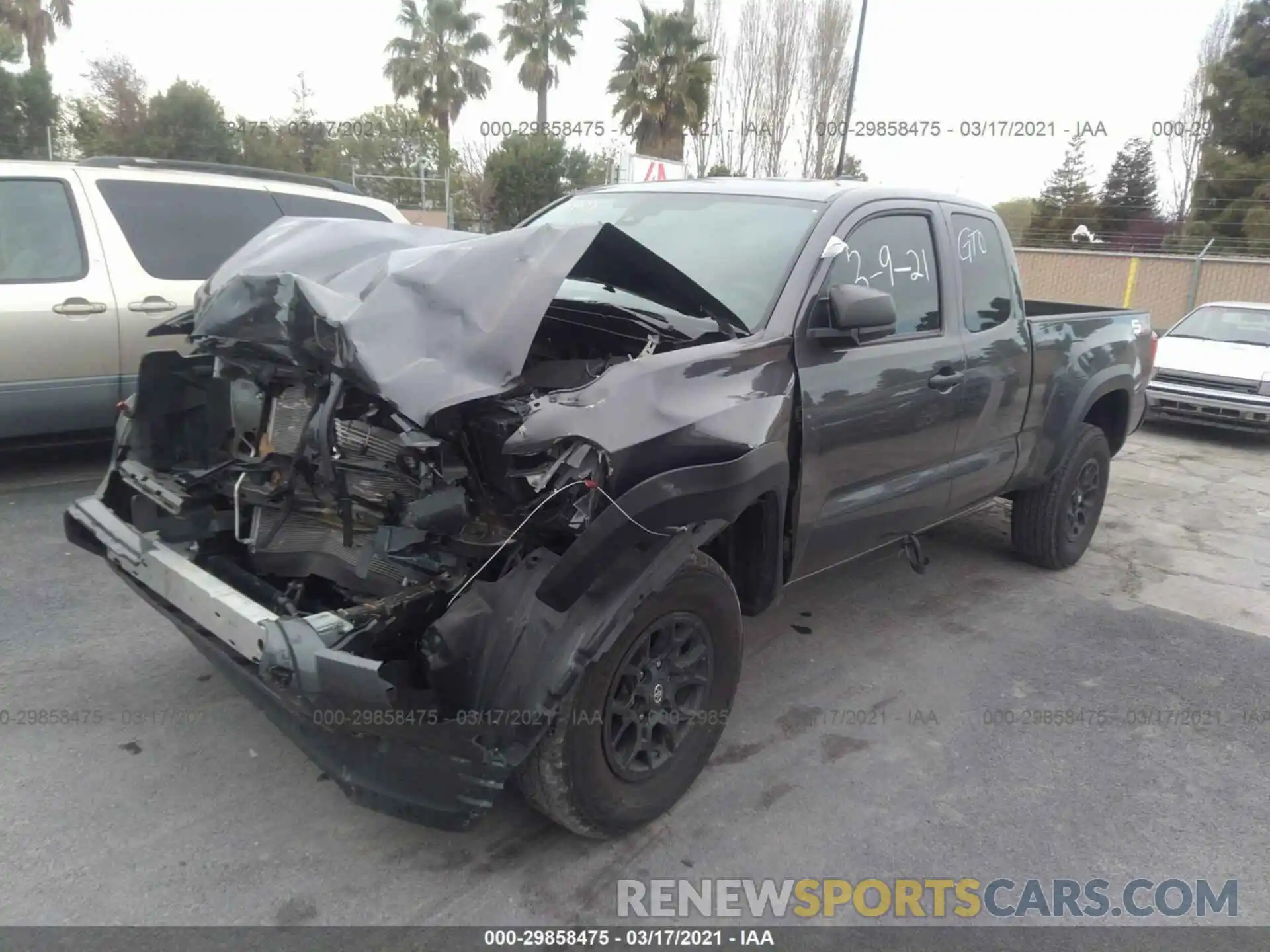 2 Photograph of a damaged car 5TFRZ5CN6LX089425 TOYOTA TACOMA 2WD 2020