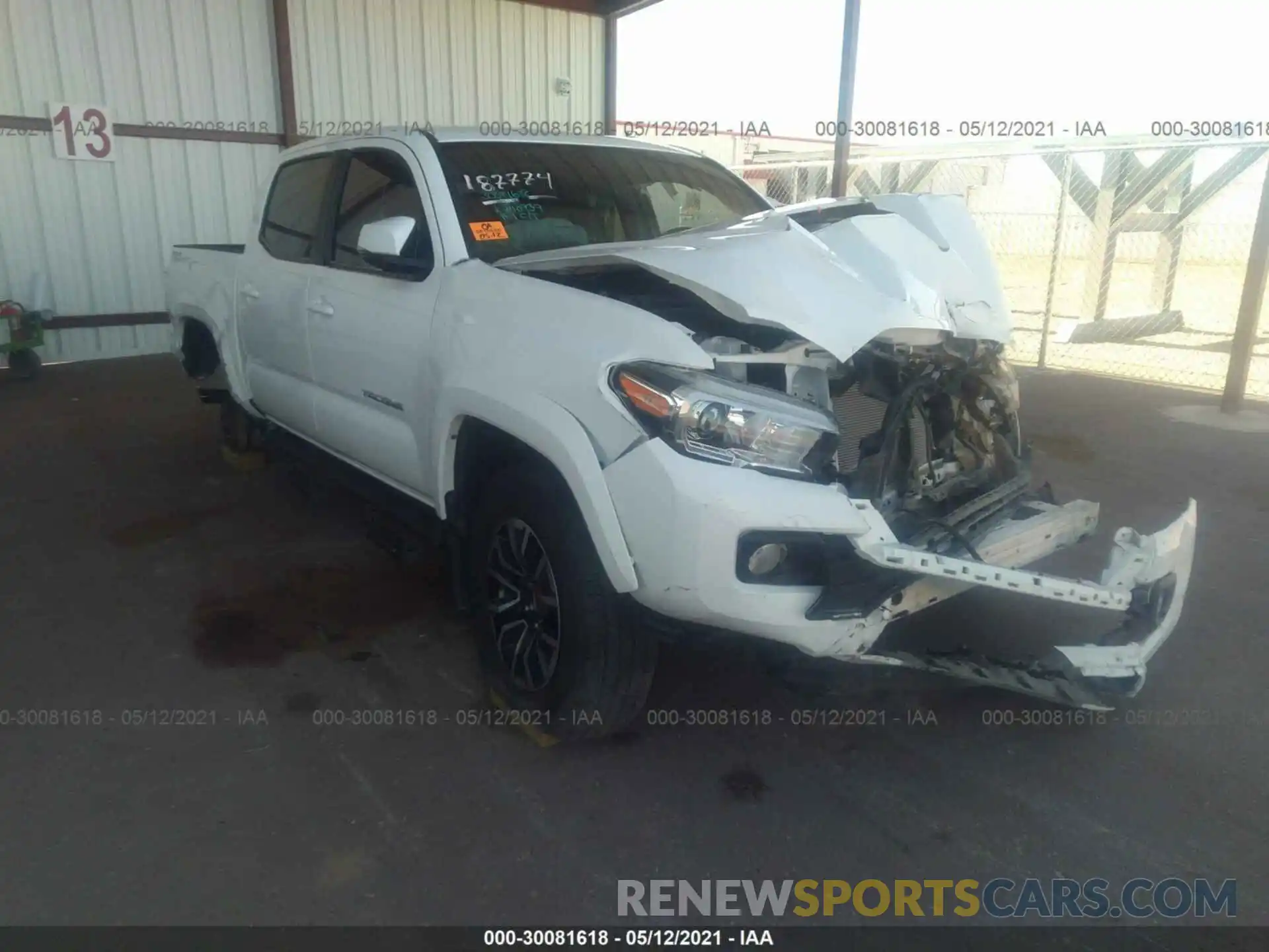 1 Photograph of a damaged car 3TMAZ5CN1MM143766 TOYOTA TACOMA 2WD 2021