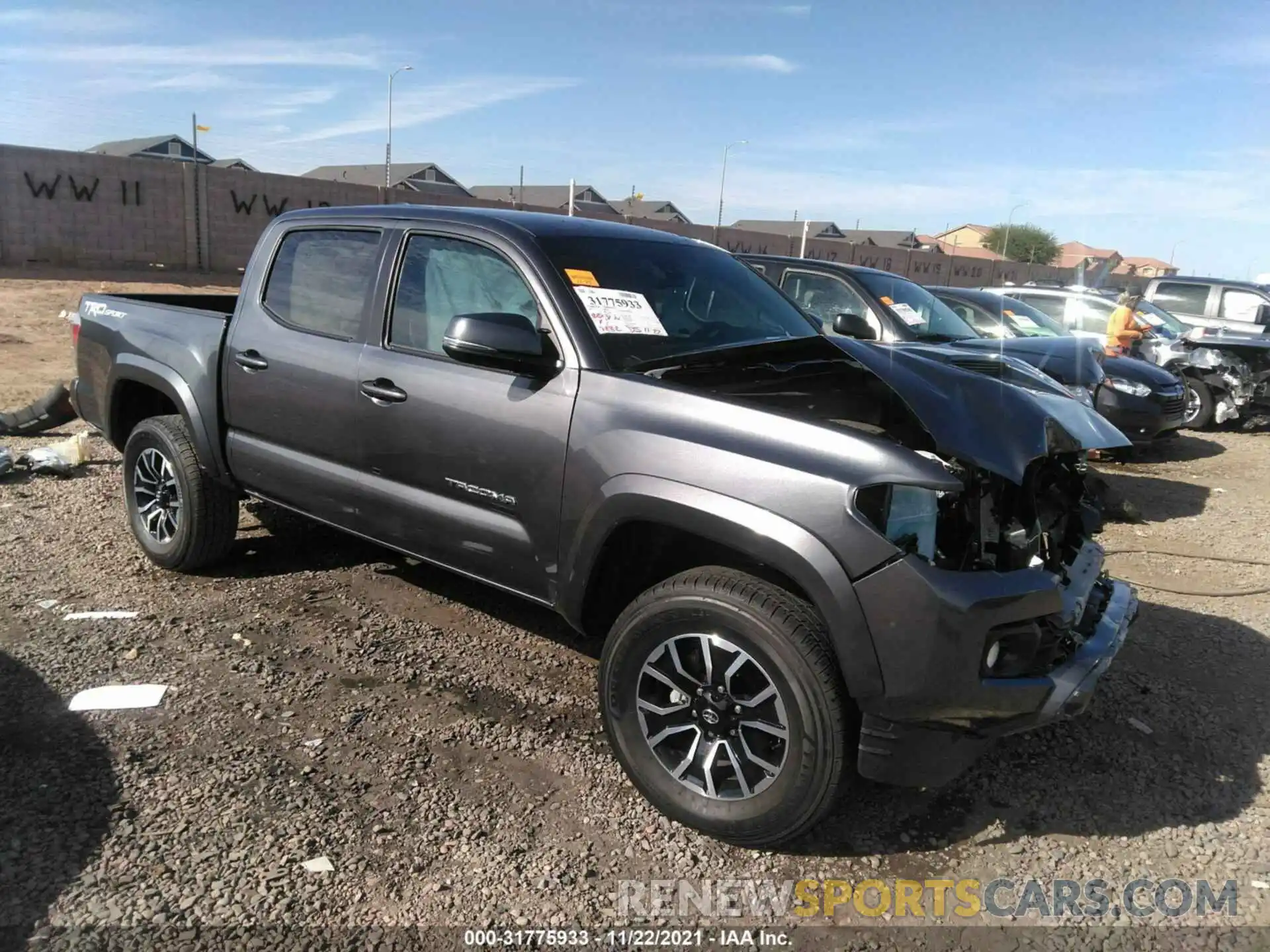 1 Photograph of a damaged car 3TMAZ5CN3MM150993 TOYOTA TACOMA 2WD 2021