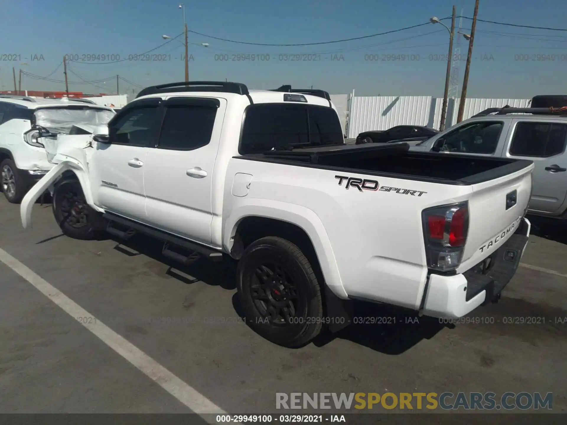 3 Photograph of a damaged car 3TMAZ5CN4MM145947 TOYOTA TACOMA 2WD 2021