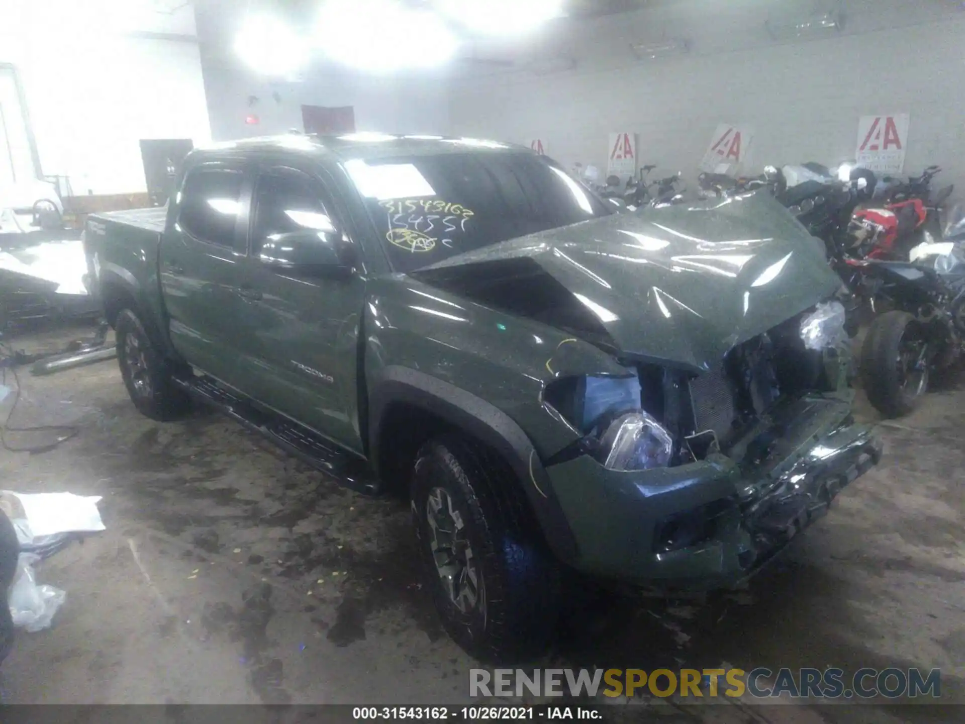 1 Photograph of a damaged car 3TMAZ5CN5MM149361 TOYOTA TACOMA 2WD 2021