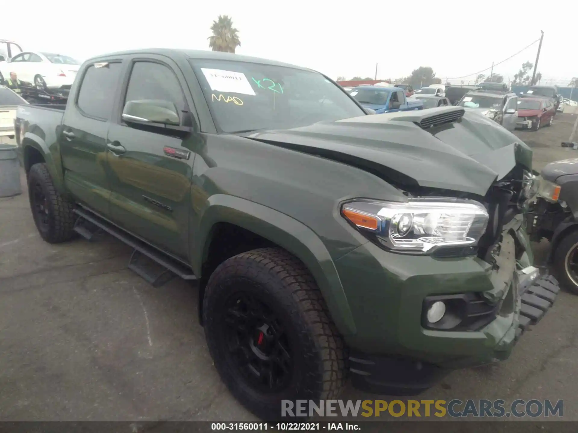 1 Photograph of a damaged car 3TMAZ5CN7MM145473 TOYOTA TACOMA 2WD 2021