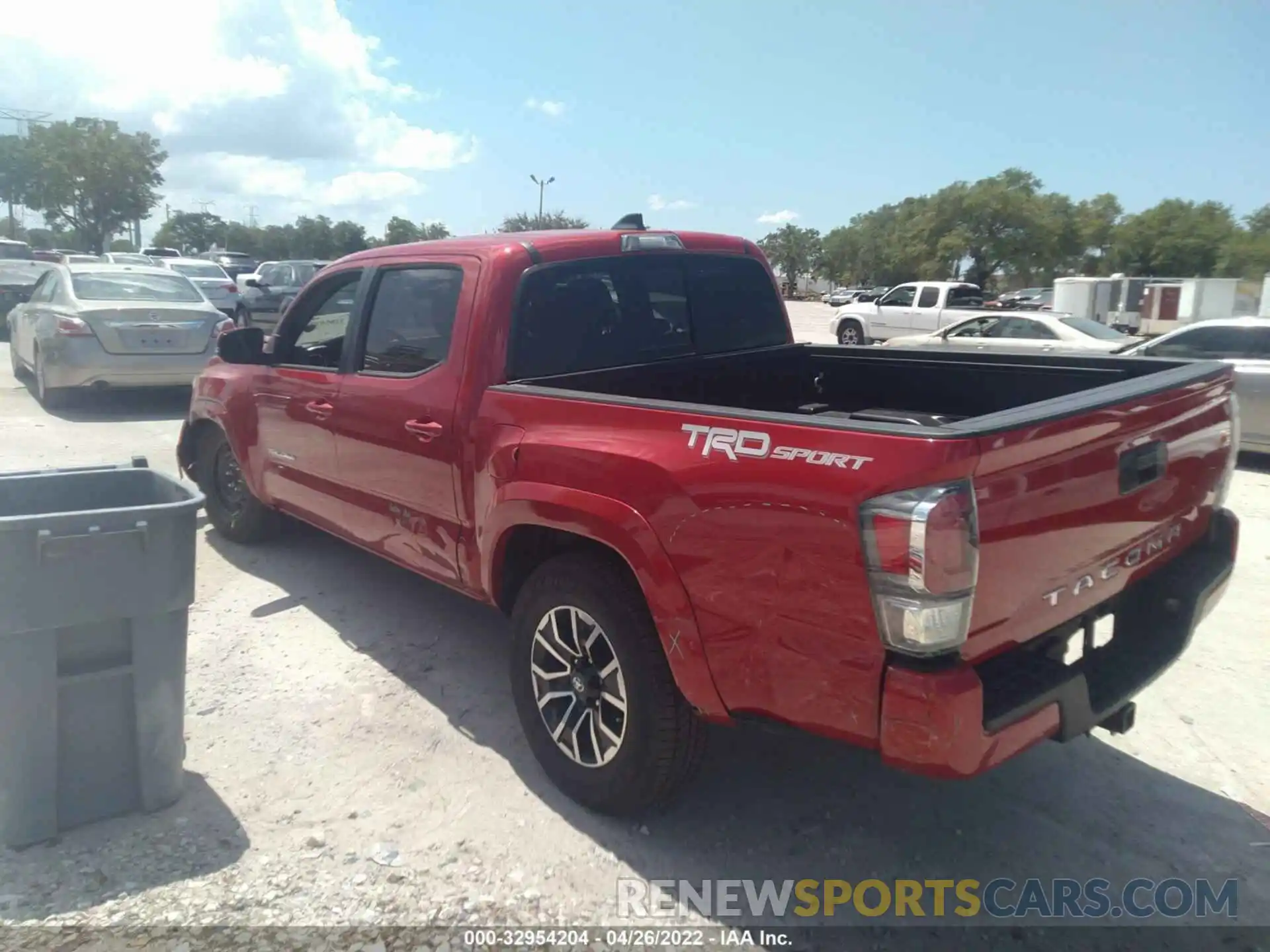 3 Photograph of a damaged car 3TMAZ5CN8MM157535 TOYOTA TACOMA 2WD 2021