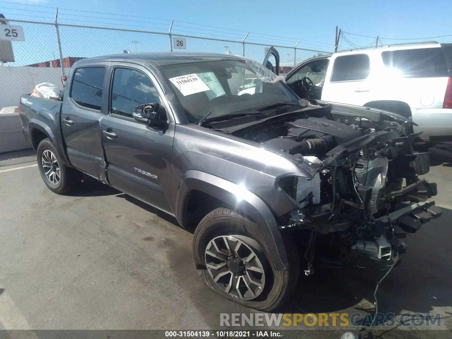 1 Photograph of a damaged car 3TMAZ5CNXMM148173 TOYOTA TACOMA 2WD 2021