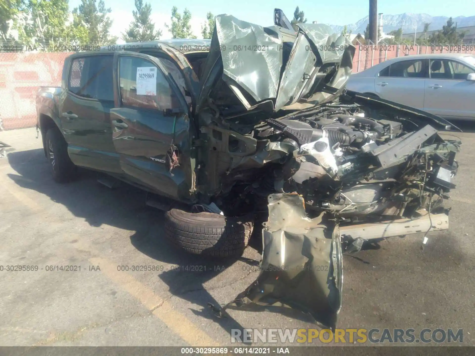 1 Photograph of a damaged car 3TMBZ5DN5MM028574 TOYOTA TACOMA 2WD 2021