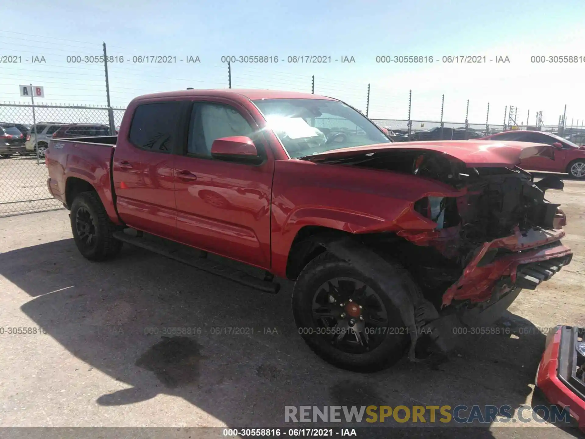 1 Photograph of a damaged car 3TYAX5GN4MT012366 TOYOTA TACOMA 2WD 2021