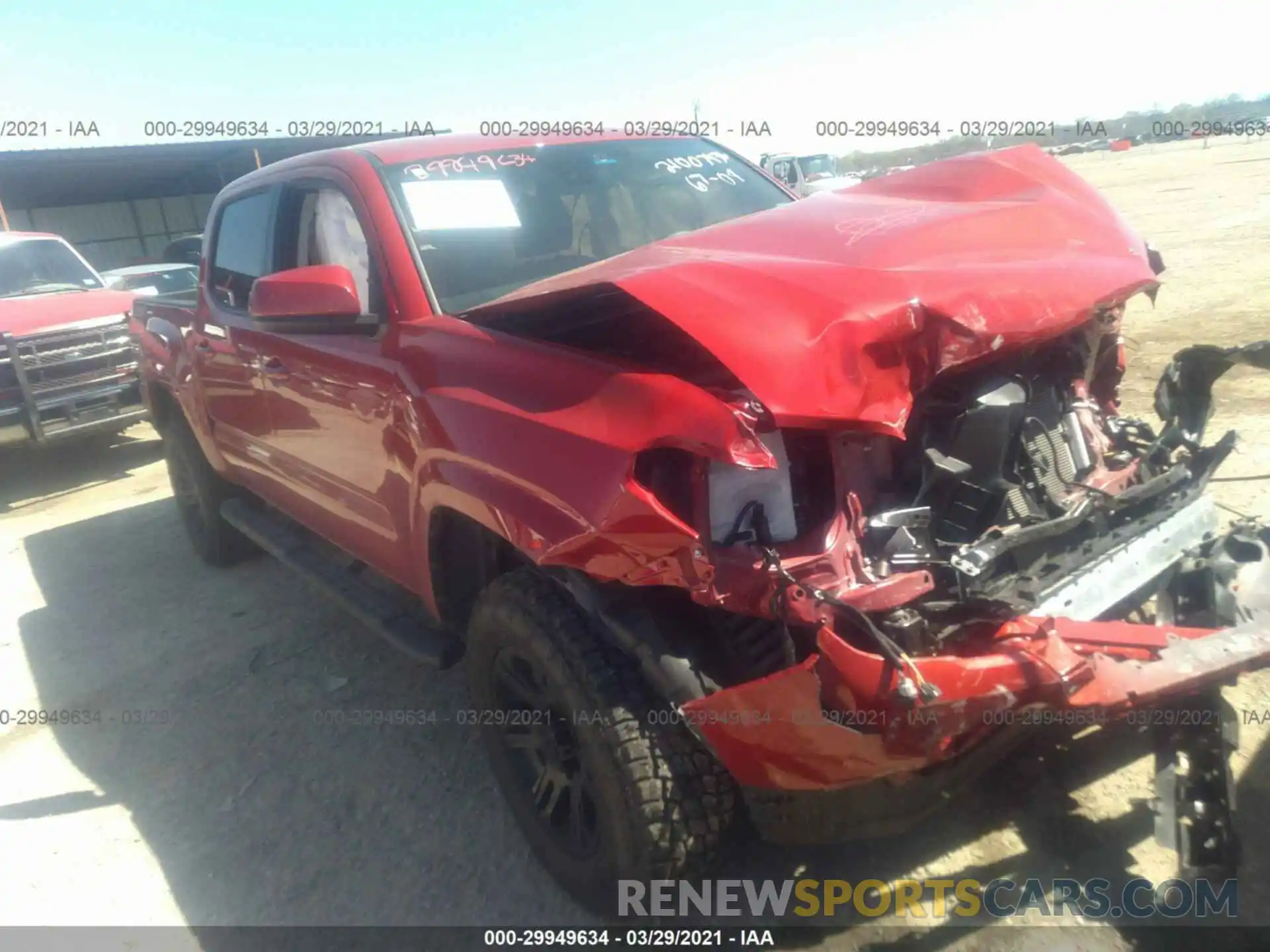 1 Photograph of a damaged car 3TYAX5GN6MT012045 TOYOTA TACOMA 2WD 2021