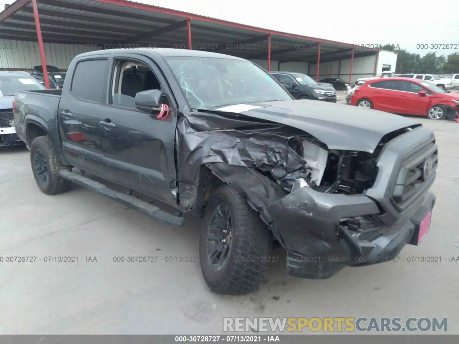 1 Photograph of a damaged car 3TYAX5GN8MT022866 TOYOTA TACOMA 2WD 2021