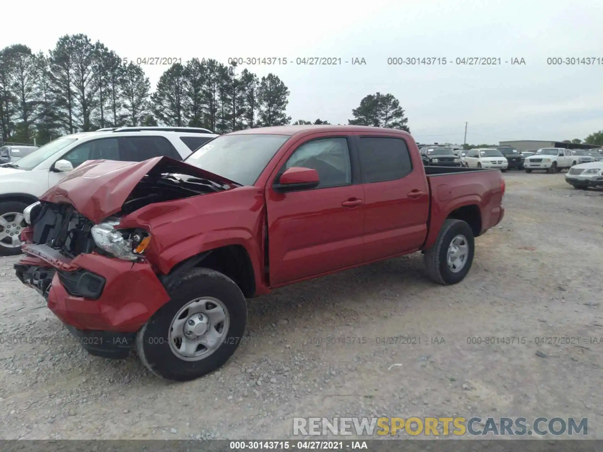 2 Photograph of a damaged car 3TYAX5GNXMT013084 TOYOTA TACOMA 2WD 2021