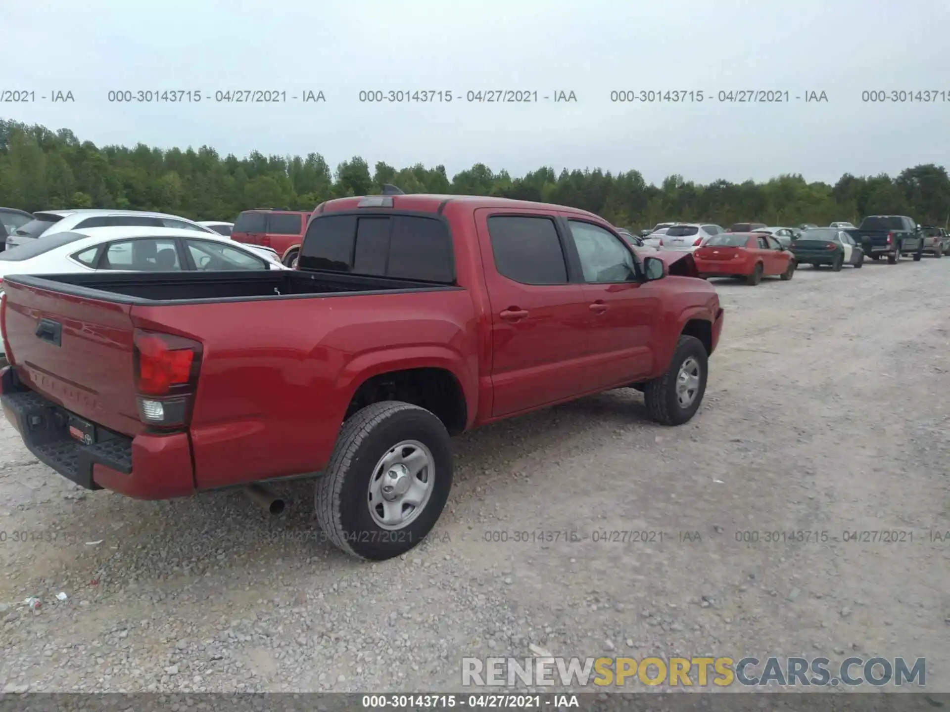 4 Photograph of a damaged car 3TYAX5GNXMT013084 TOYOTA TACOMA 2WD 2021