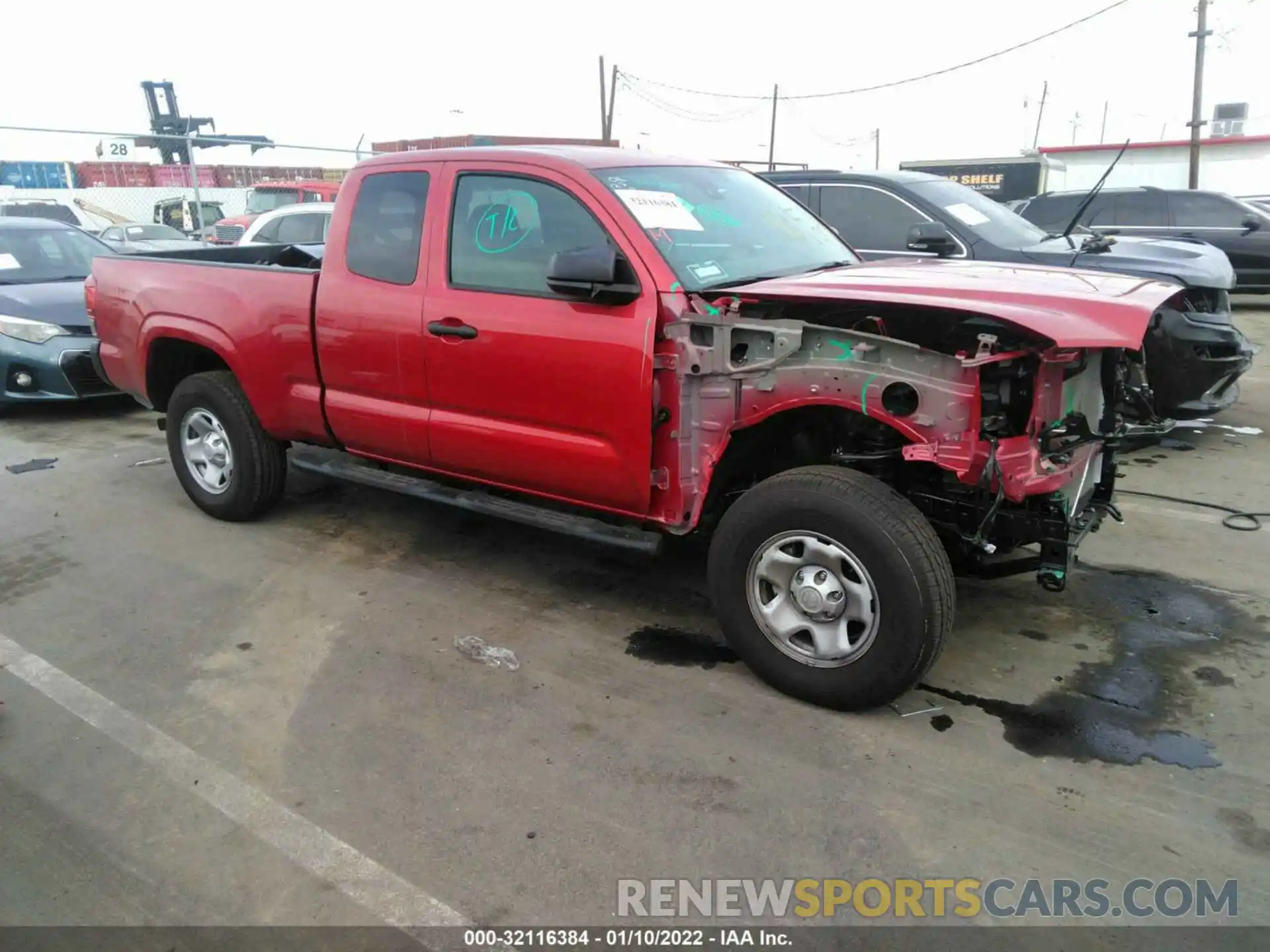 1 Photograph of a damaged car 3TYRX5GN0MT030401 TOYOTA TACOMA 2WD 2021