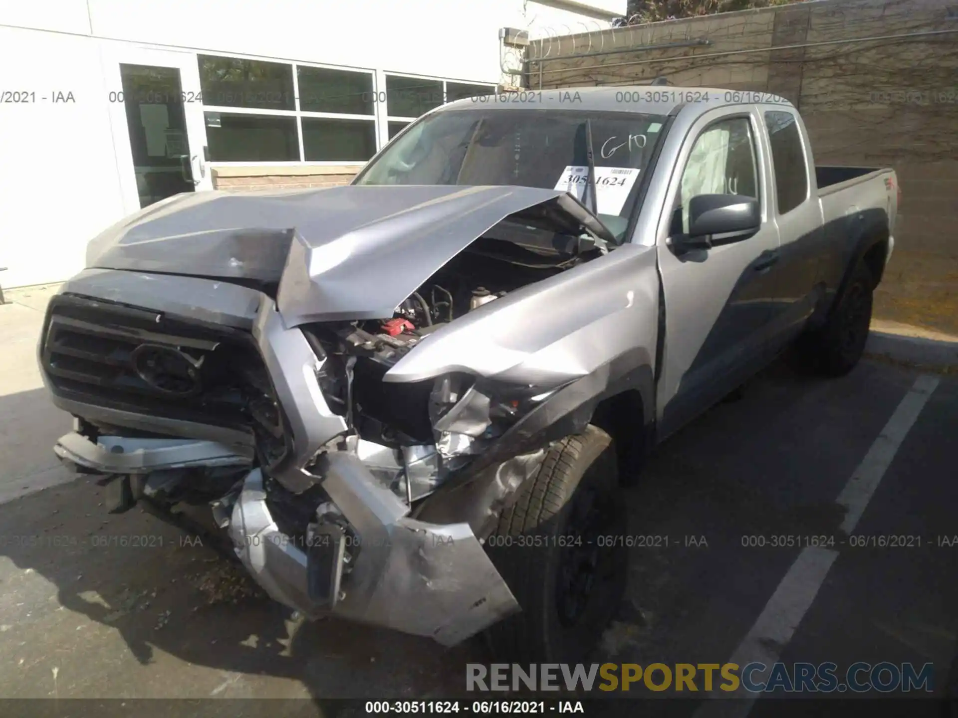 2 Photograph of a damaged car 3TYRX5GN4MT009972 TOYOTA TACOMA 2WD 2021