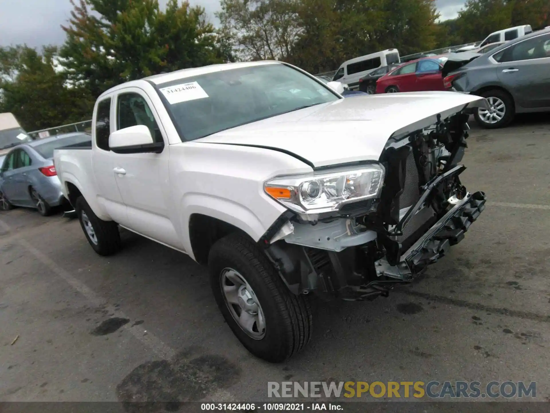 1 Photograph of a damaged car 3TYRX5GN4MT025847 TOYOTA TACOMA 2WD 2021