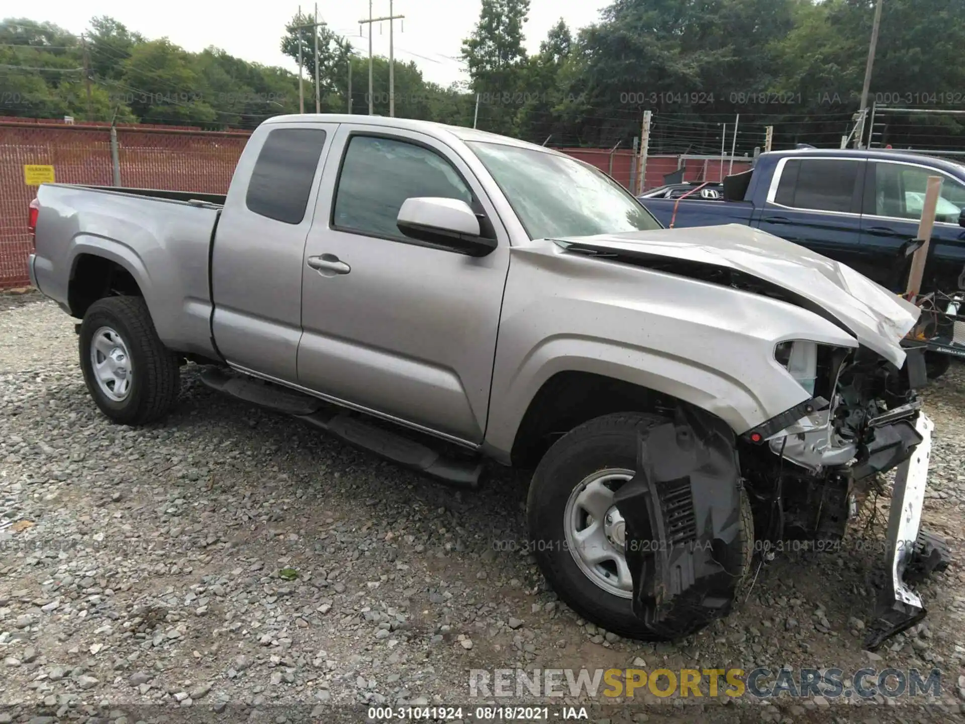 1 Photograph of a damaged car 3TYRX5GN4MT026609 TOYOTA TACOMA 2WD 2021