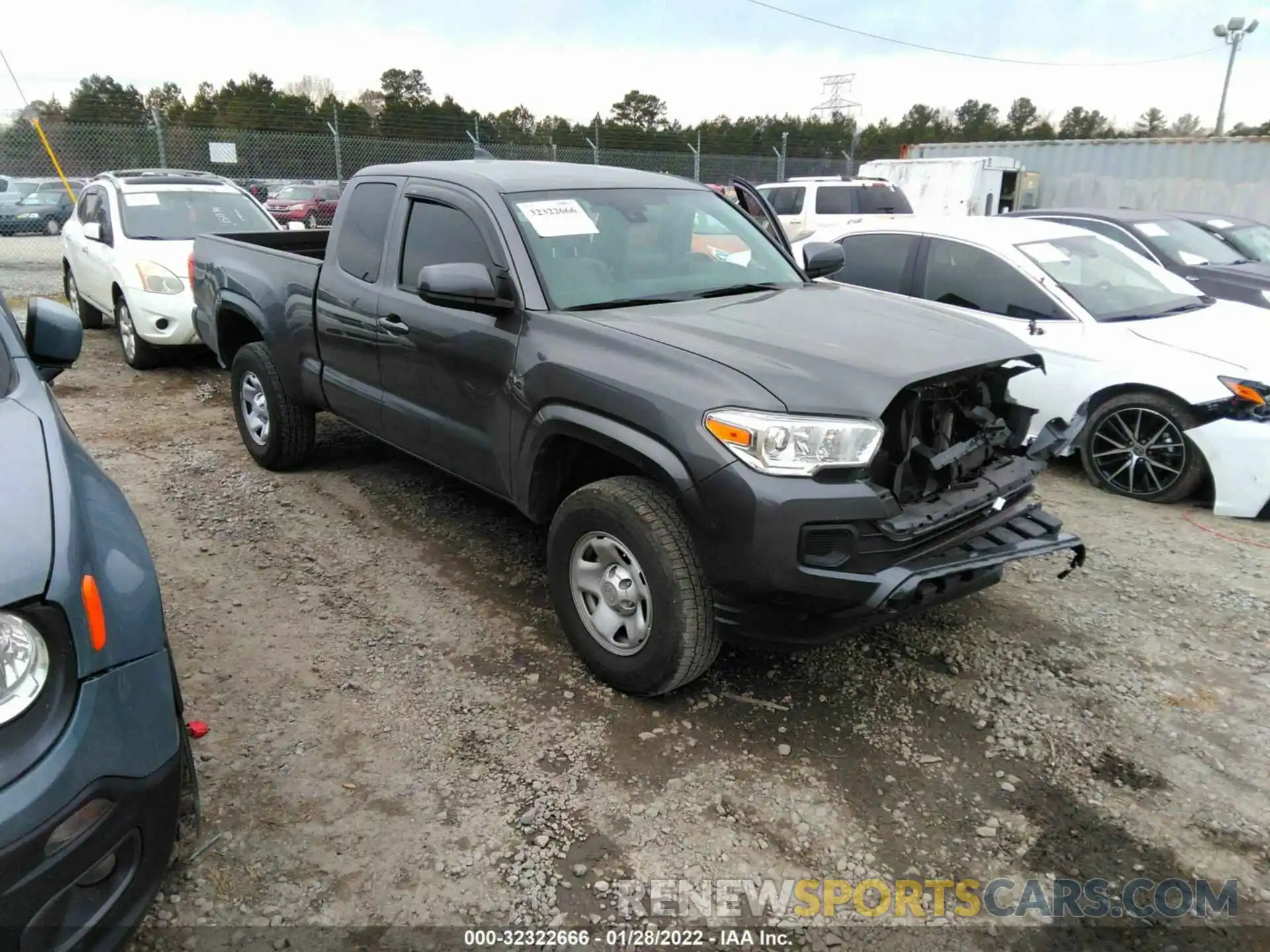 1 Photograph of a damaged car 3TYRX5GN5MT020172 TOYOTA TACOMA 2WD 2021