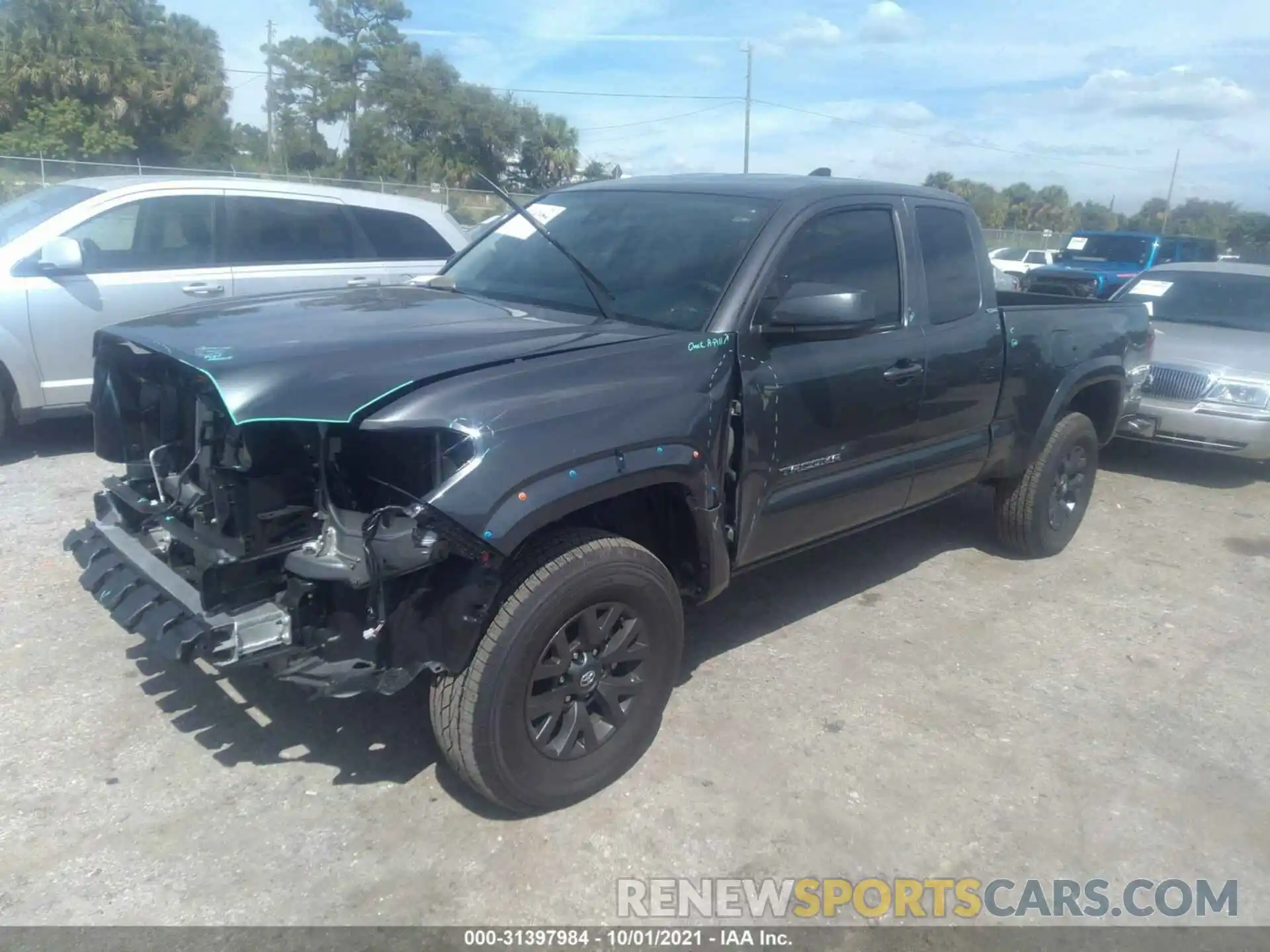 2 Photograph of a damaged car 3TYRX5GN5MT026974 TOYOTA TACOMA 2WD 2021