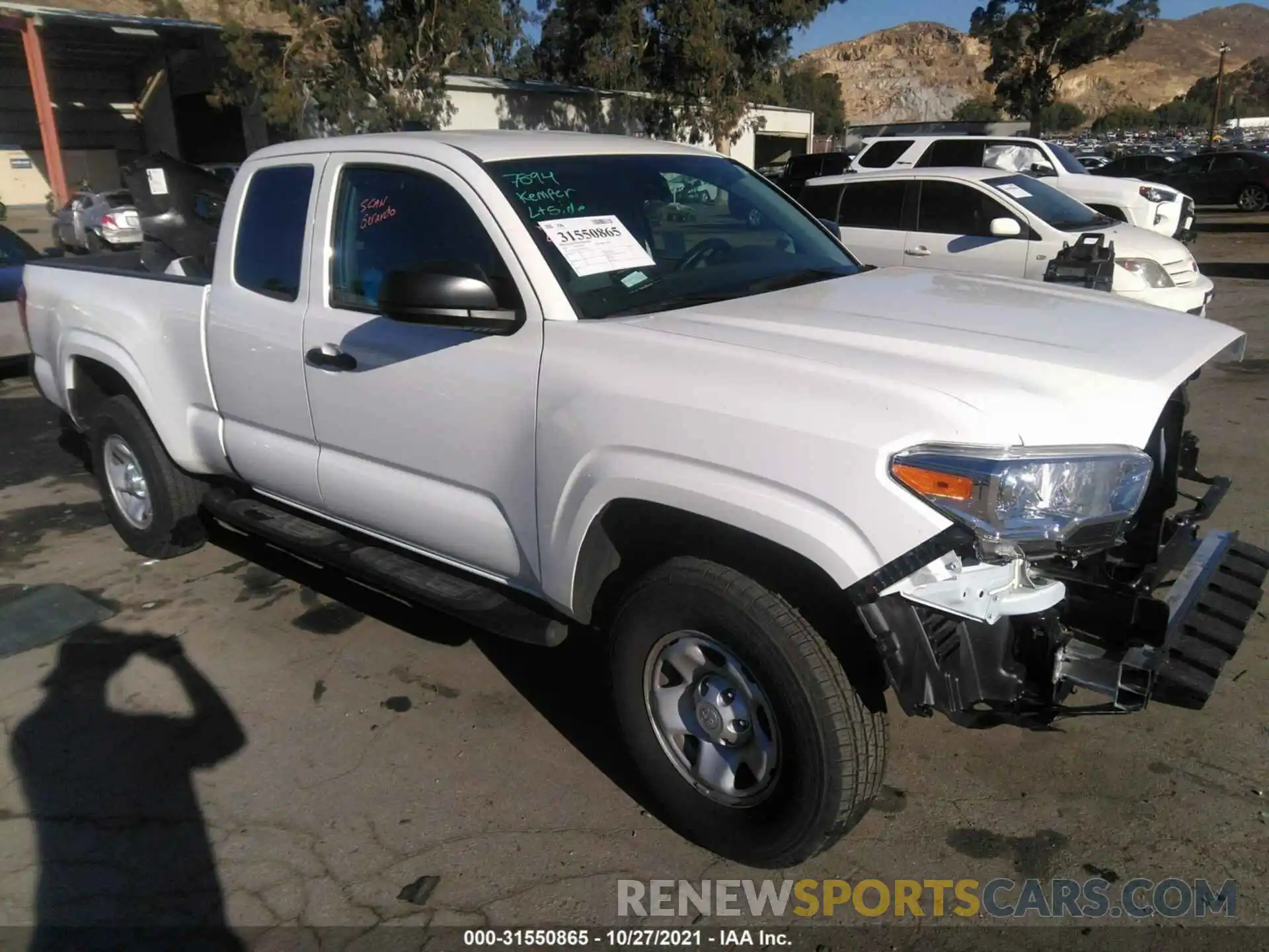 1 Photograph of a damaged car 3TYRX5GN5MT027476 TOYOTA TACOMA 2WD 2021