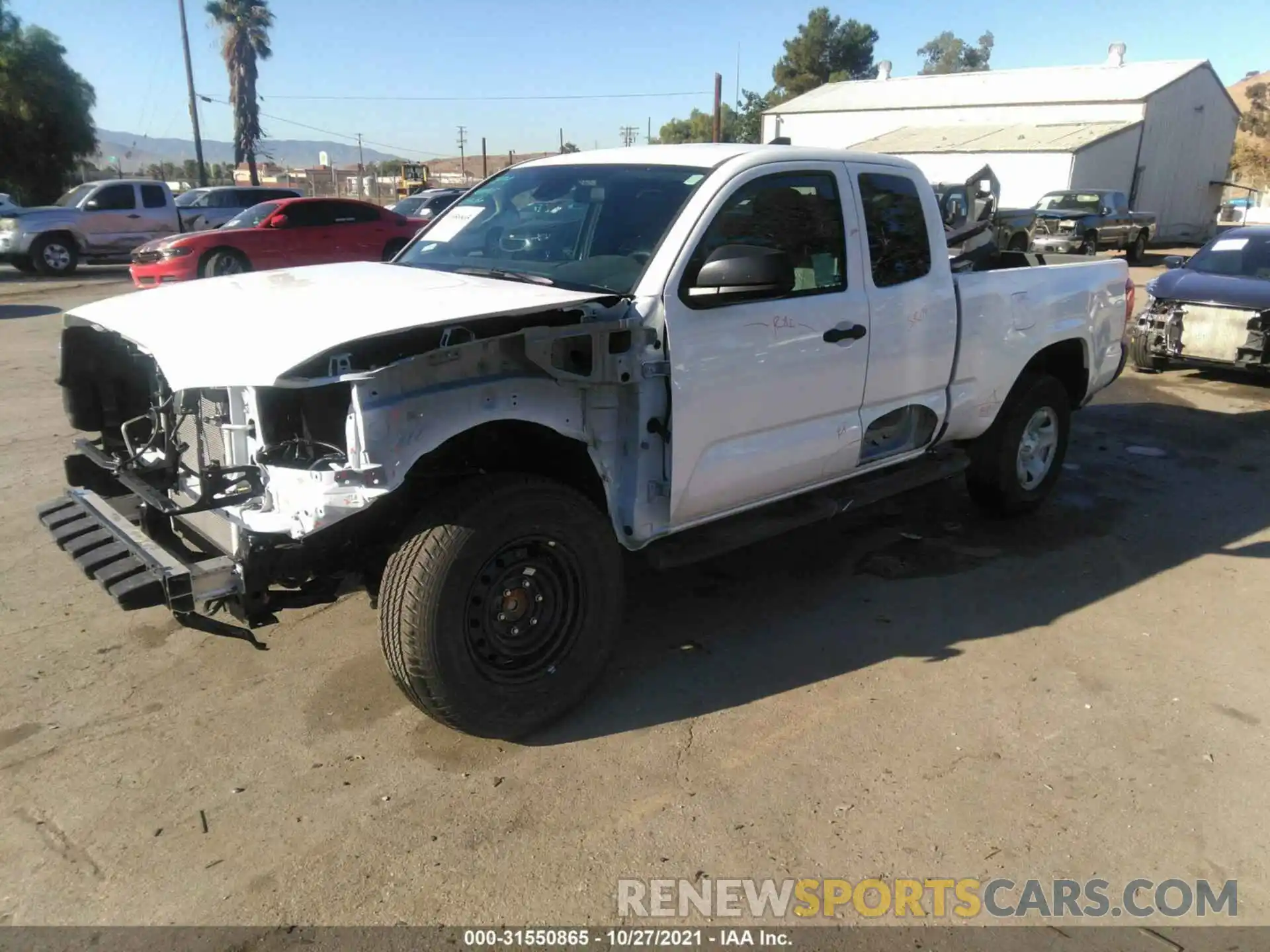 2 Photograph of a damaged car 3TYRX5GN5MT027476 TOYOTA TACOMA 2WD 2021